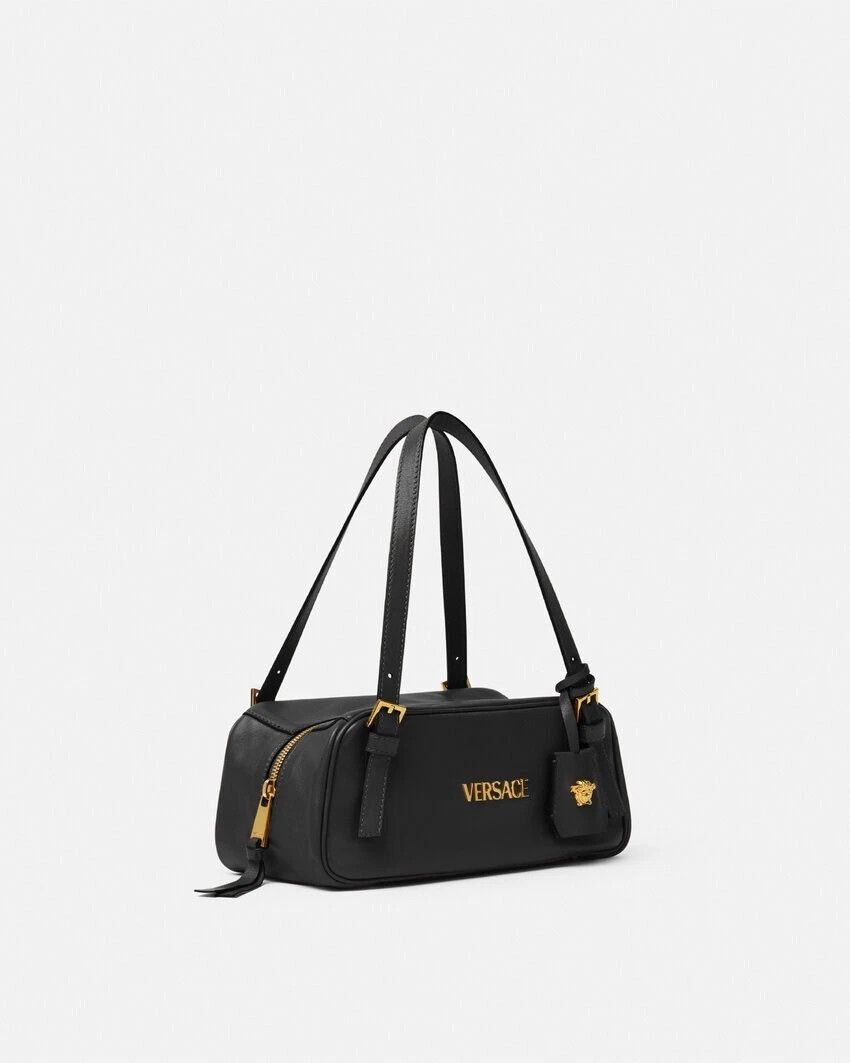 Versace VERSACE $1450 B/G Leather Bowling Shoulder Bag New Auth Size ONE SIZE - 2 Thumbnail