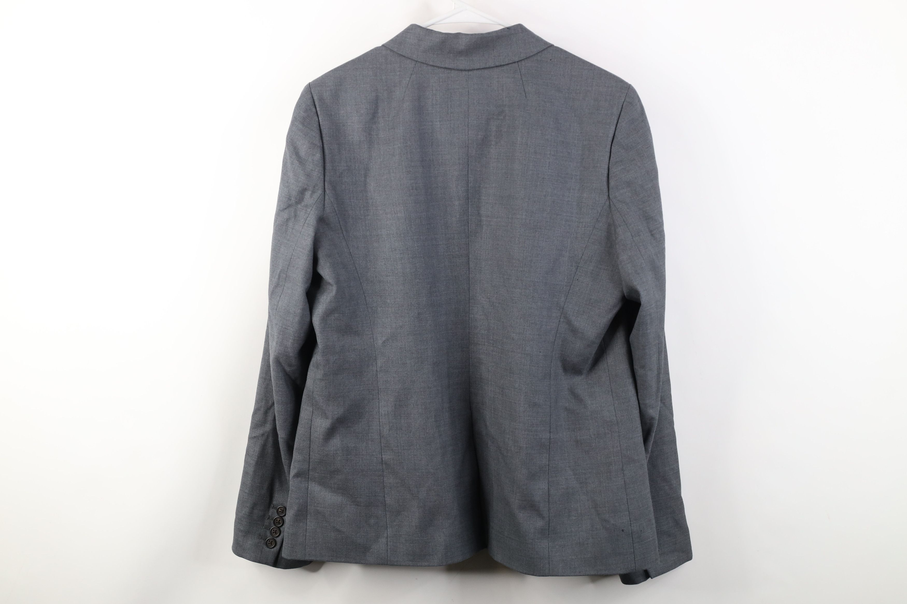 J.Crew J Crew 1035 Wool 2 Button Suit Coat Blazer Jacket Gray Size XXL / US 16-18 / IT 52-54 - 13 Thumbnail