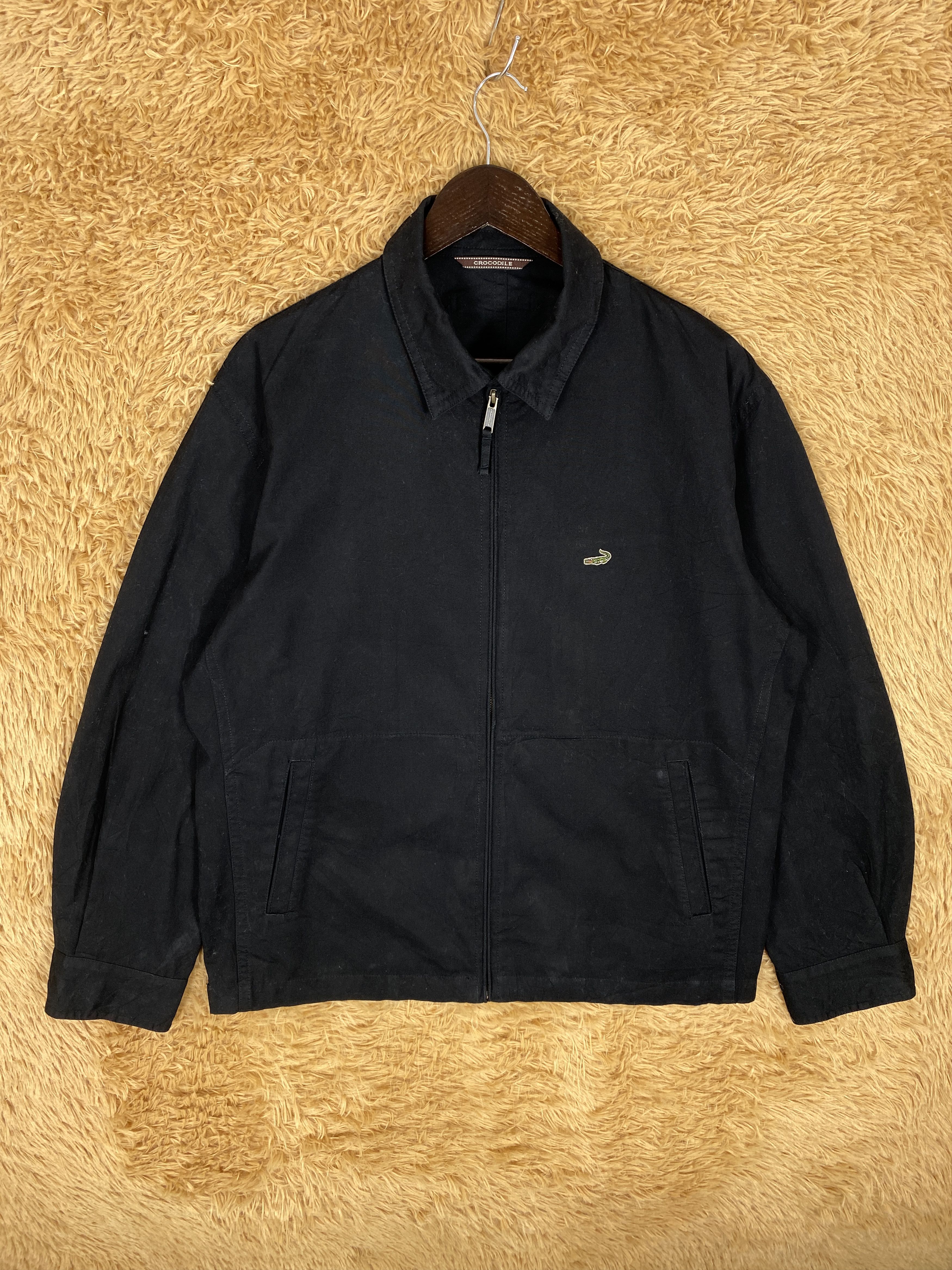 image of Vintage Crocodile Jacket in Black, Men's (Size Small)