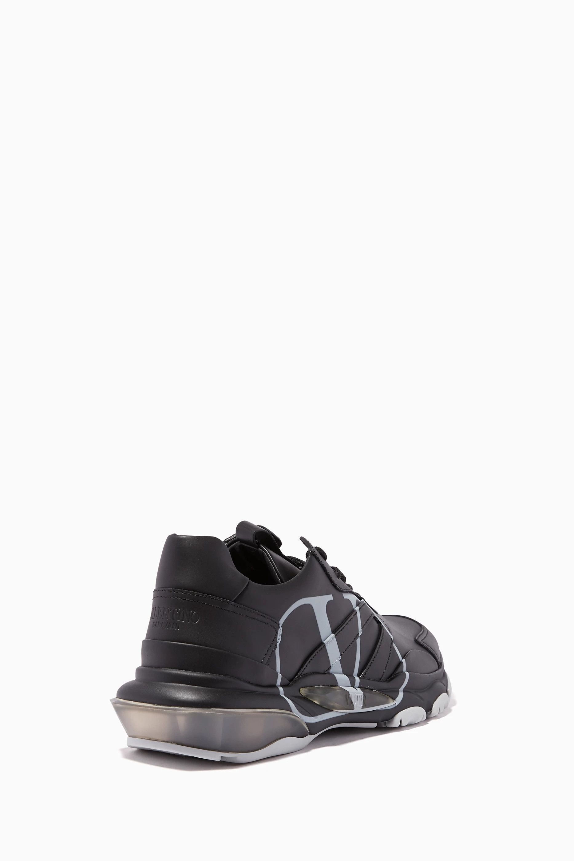 Valentino o1y0525 Logo Leather Low-Top Sneakers in Black Size US 6 / EU 39 - 3 Thumbnail