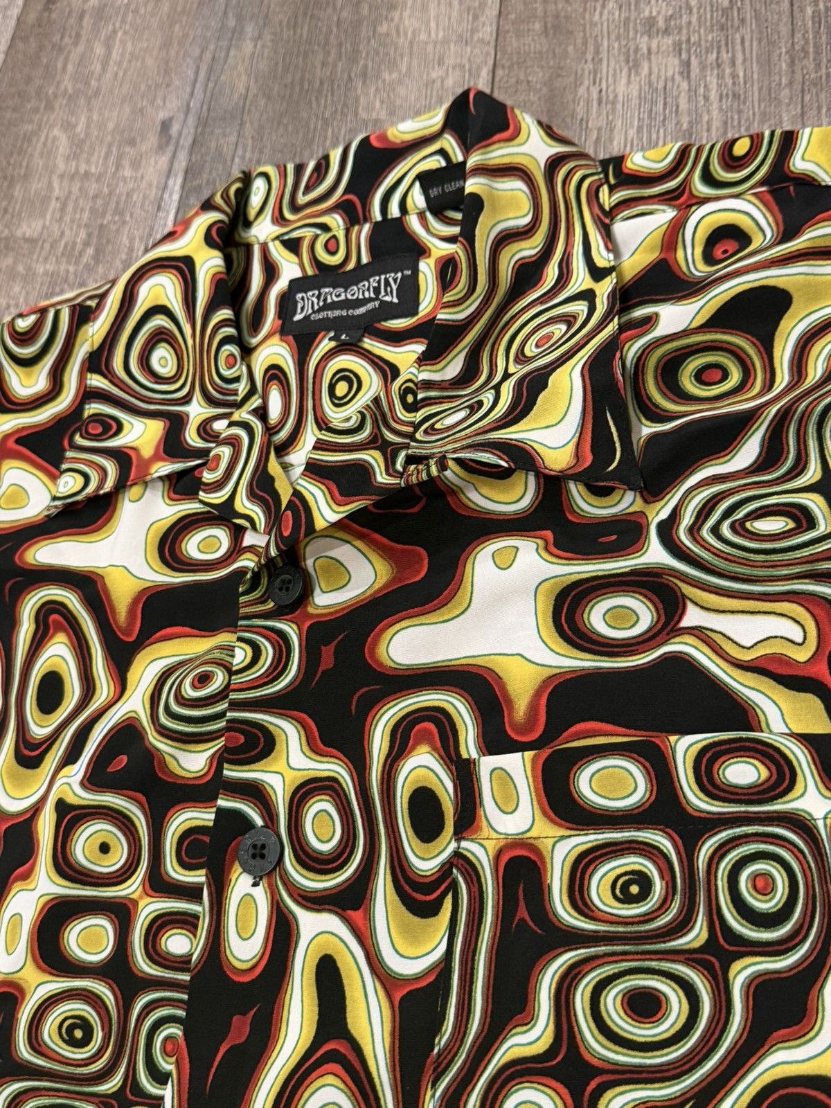 Dragonfly Vintage Dragonfly Psychedelic Button Up Shirt size Large Size US L / EU 52-54 / 3 - 2 Thumbnail