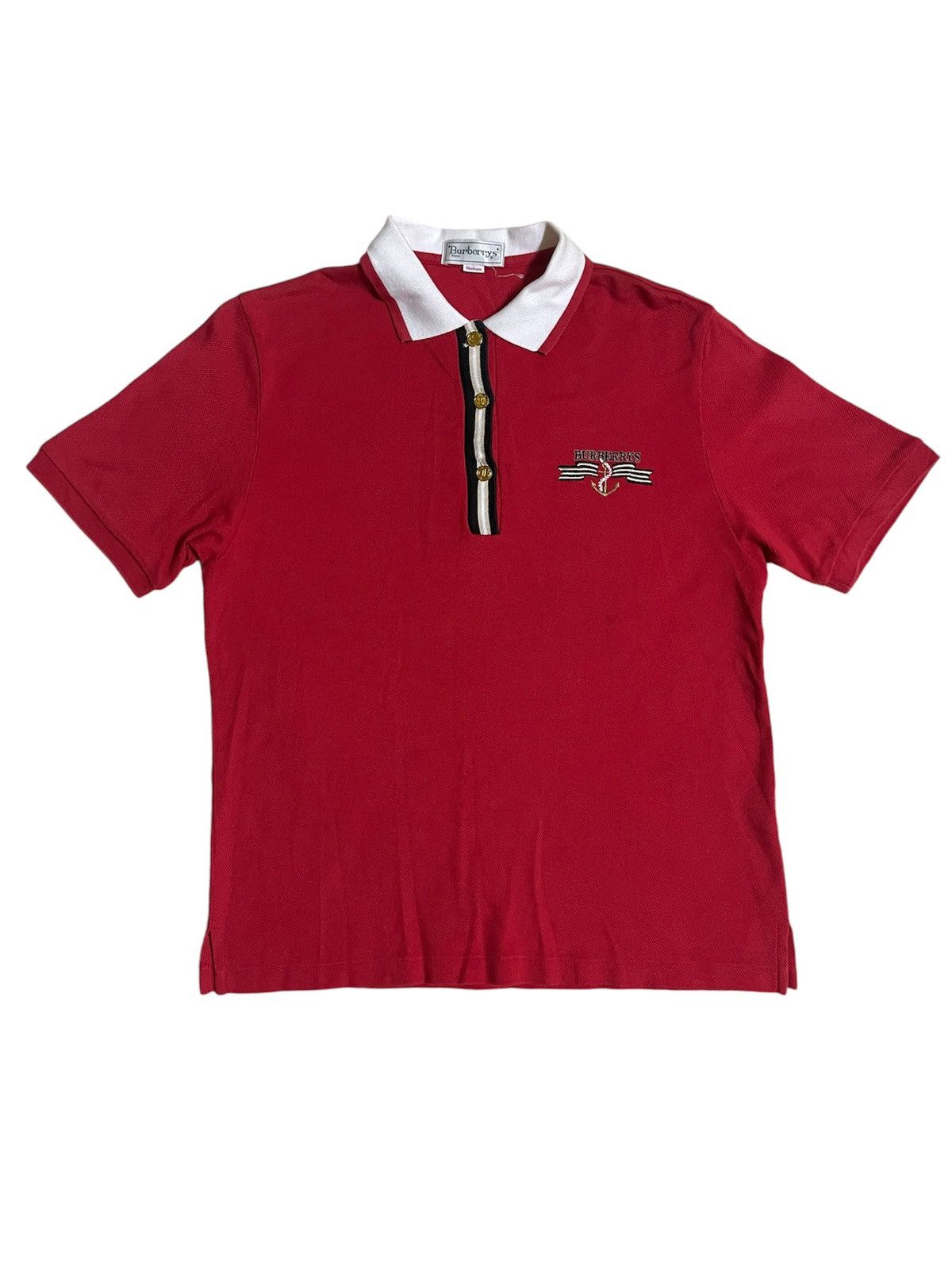 Burberry × Vintage Burberrys Polo Red Size US M / EU 48-50 / 2 - 15 Thumbnail