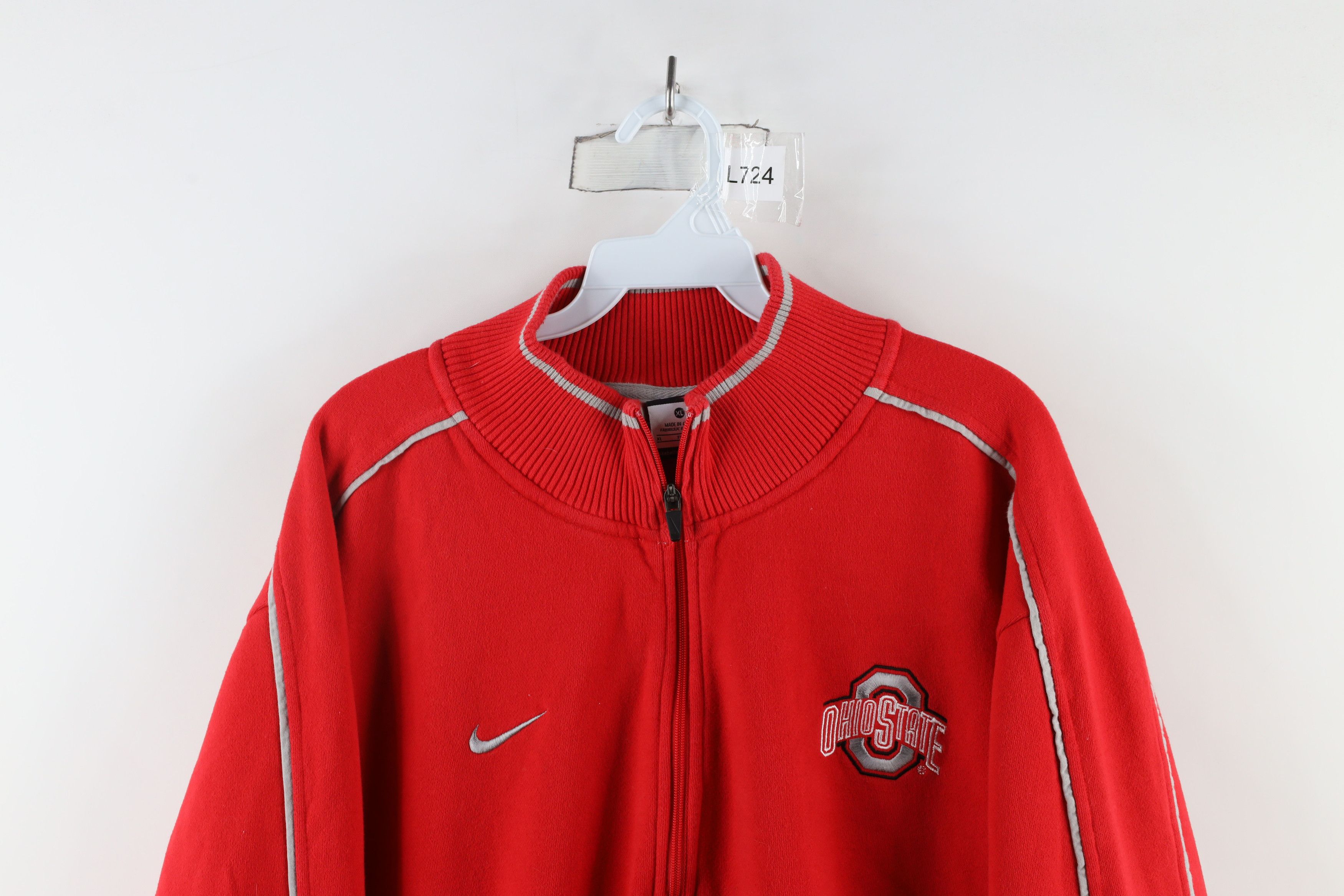 Nike × Vintage Vintage Nike Swoosh Ohio State University Sweatshirt Red Size US XL / EU 56 / 4 - 2 Thumbnail