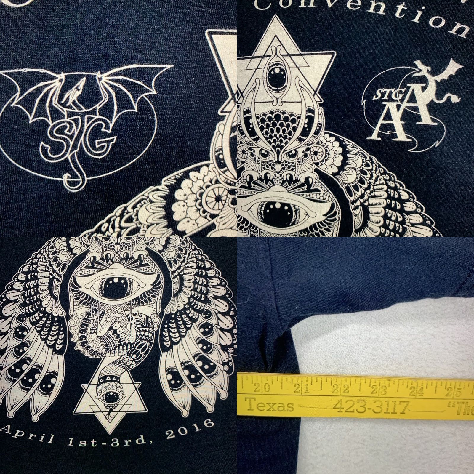 Gildan GILDAN ARCON Gaming Convention T-Shirt Adult Large Black Graphic Angel 2016 Limited Edition Music Rock Mens Size US L / EU 52-54 / 3 - 8 Thumbnail