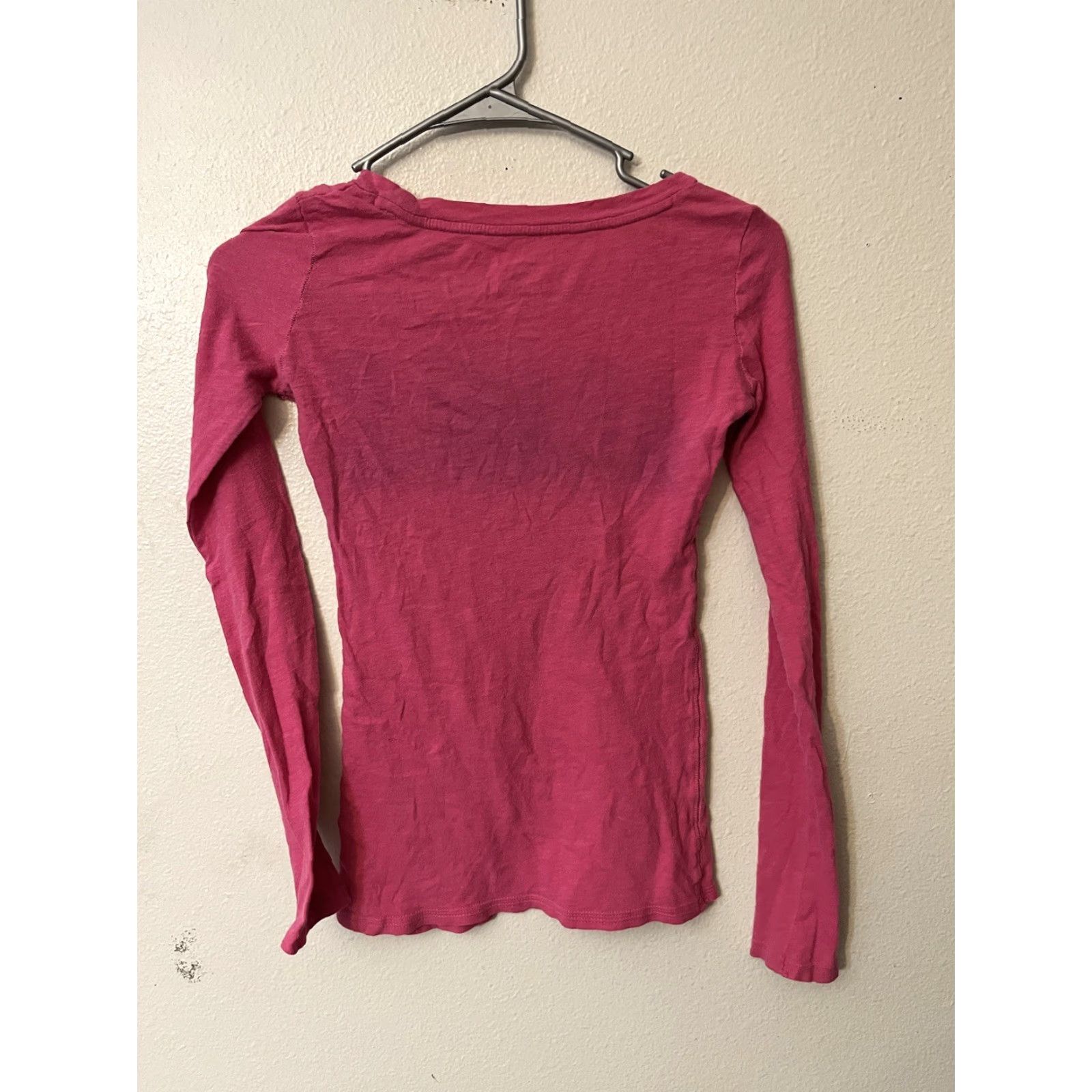 American Eagle Outfitters American Eagle Outfitters T-Shirt Pink Crew Neck Long Sleeve XS Womens Basic Shirt Size XS / US 0-2 / IT 36-38 - 3 Thumbnail