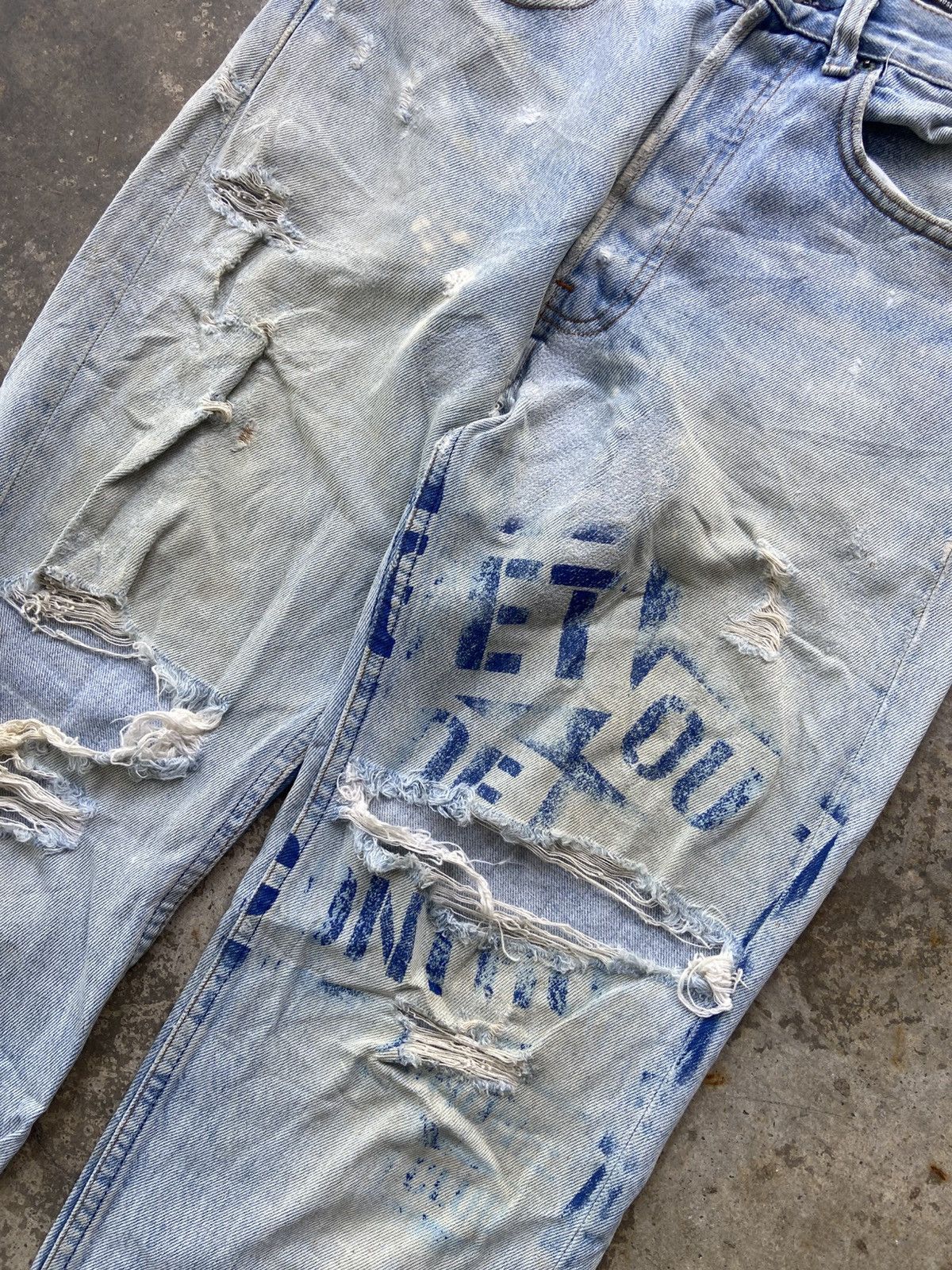 Levi's VINTAGE Levi’s 501 x HUNDREDCLUB Punk Rock Jeans Size US 30 / EU 46 - 5 Thumbnail