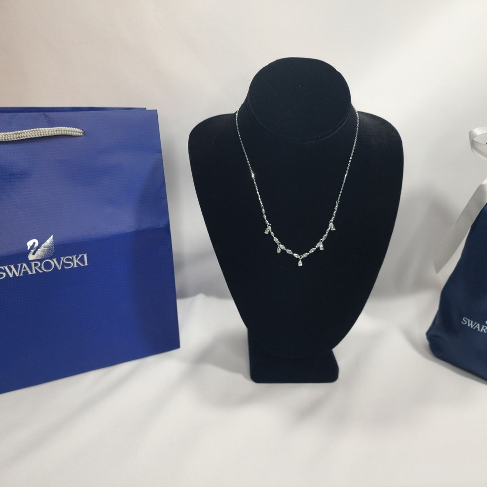 Swarovski Swarovski Crystal Louison Necklace Small White Rhodium Size ONE SIZE - 2 Thumbnail
