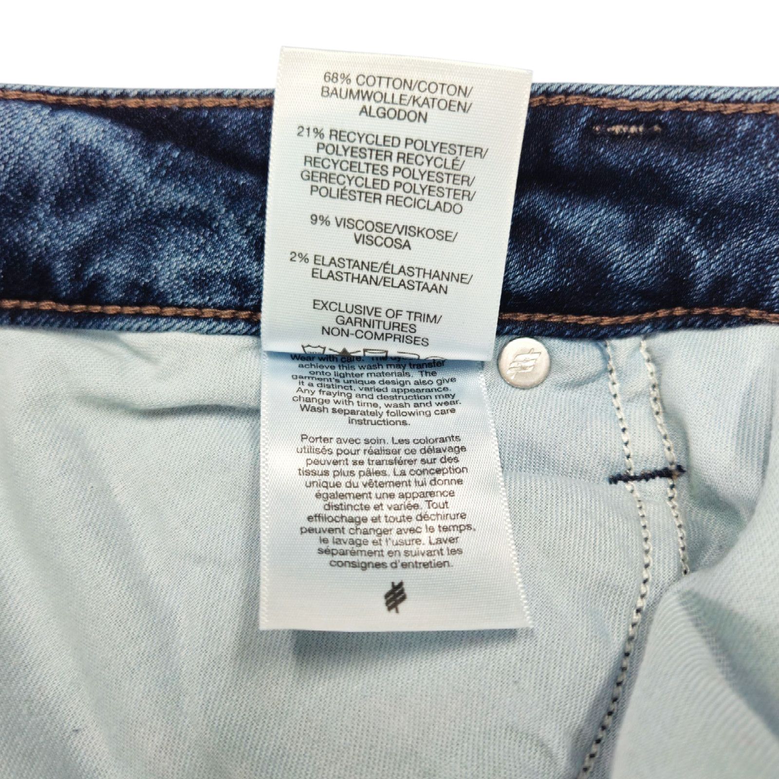 Silver Jeans Co. Silver Jeans Elyse Custom Split Hem Straight Jeans Sz. 34x32 Size 34" / US 12 / IT 48 - 8 Thumbnail