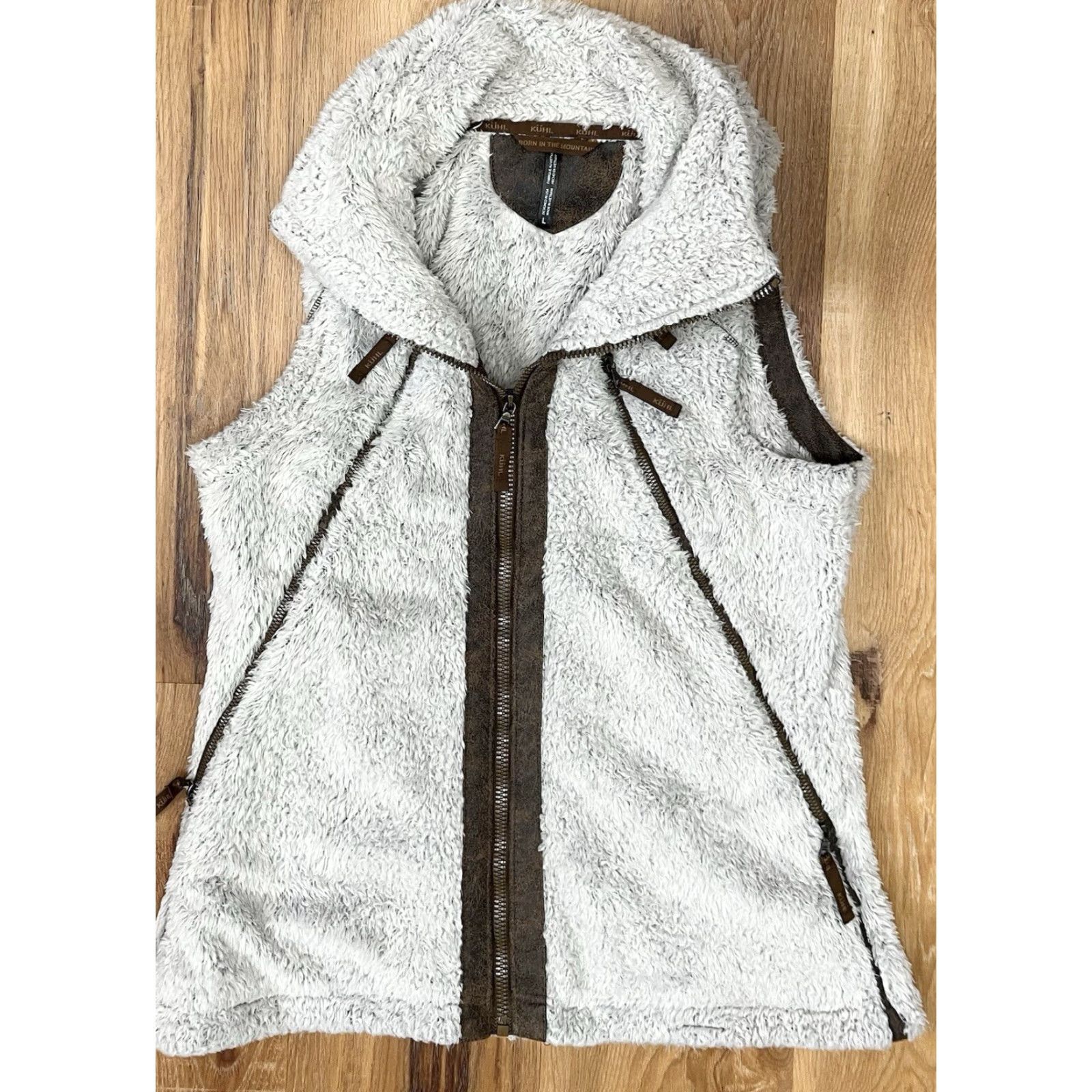 Vintage KUHL Flight Fleece Vest Women's L Light Gray Size L / US 10 / IT 46 - 5 Thumbnail