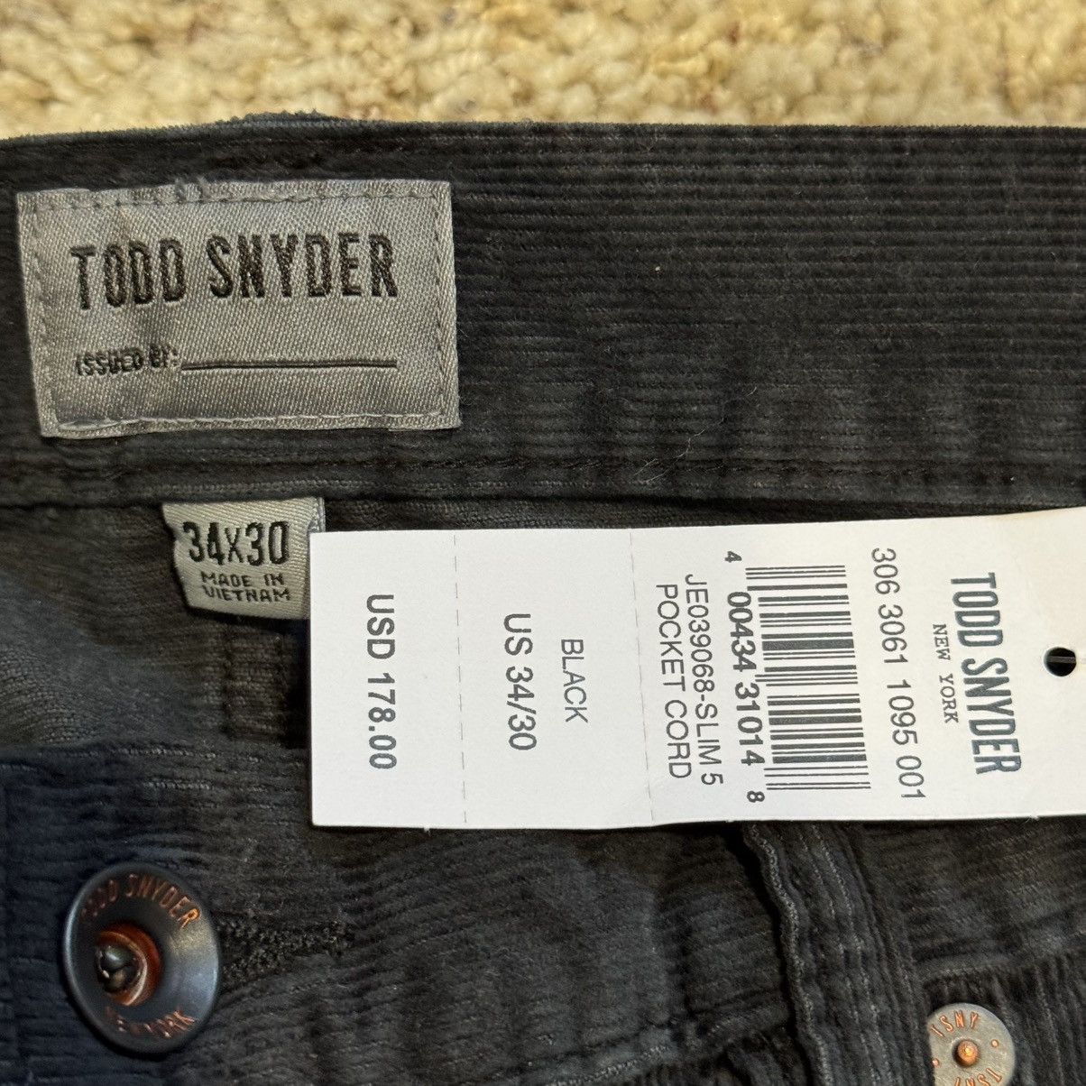 Todd Snyder Todd Snyder Corduroy Pants Slim Fit 34 x 30 Navy Tan $178 Size US 34 / EU 50 - 9 Thumbnail