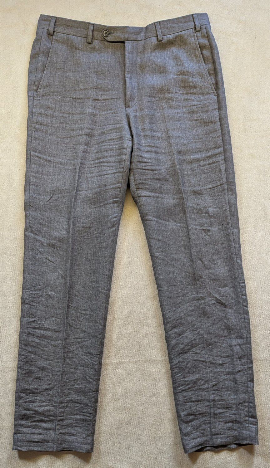 Armani Collezioni Armani 2-Button Single Breasted Beige Crinkled Suit 40R NWT Size 40R - 5 Thumbnail