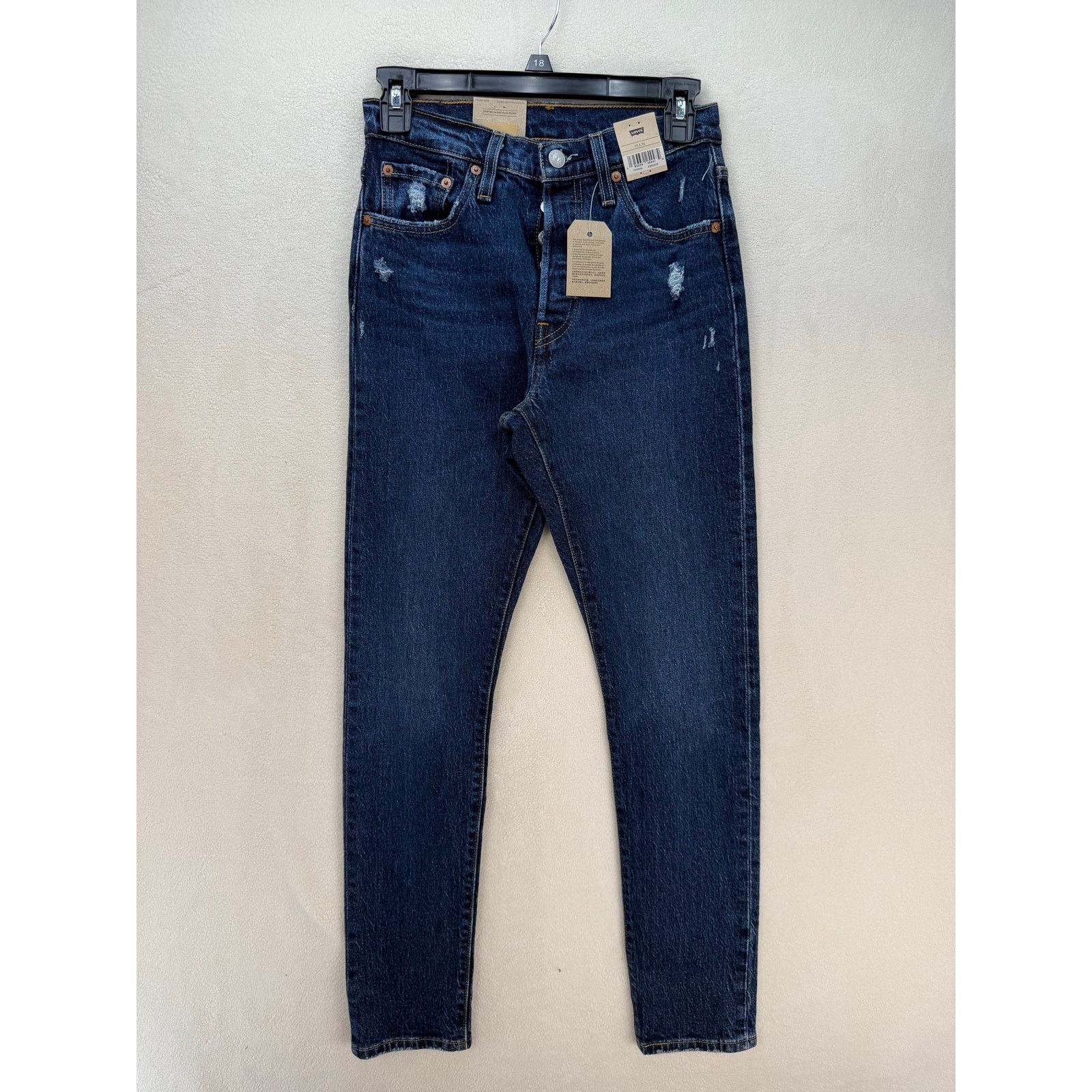 Levi's LEVI'S 501 SKINNY WOMEN'S 25X30 DARK WASH DENIM Size 25" / US 0 / IT 36 - 1 Thumbnail