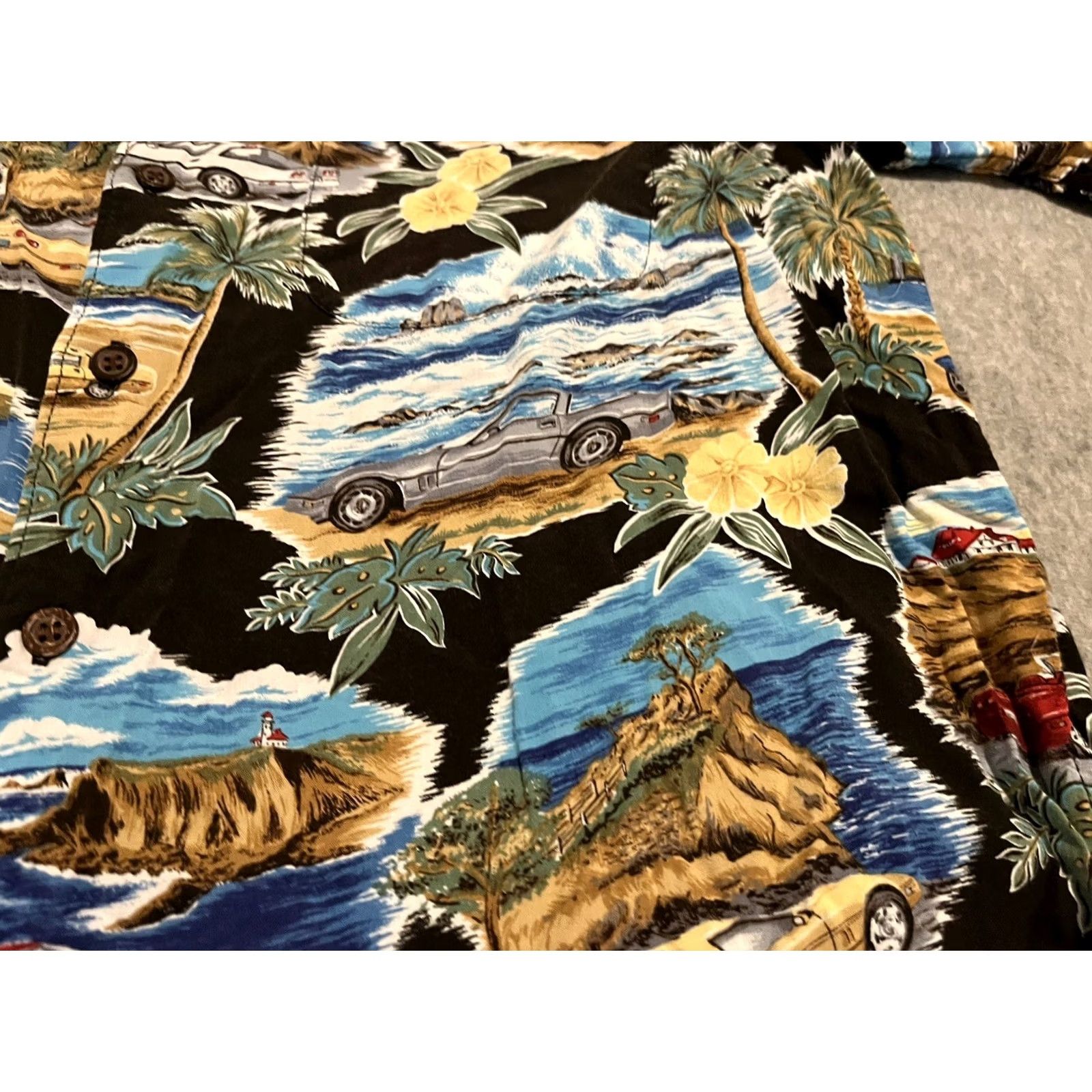 Reyn Spooner Reyn Spooner American Classics Cars Hawaiian Rayon Shirt Mens L Multicolor Short Sleeve Button-Up Floral Pattern Beach Cal for Dynamic Search Mens Size US L / EU 52-54 / 3 - 4 Thumbnail