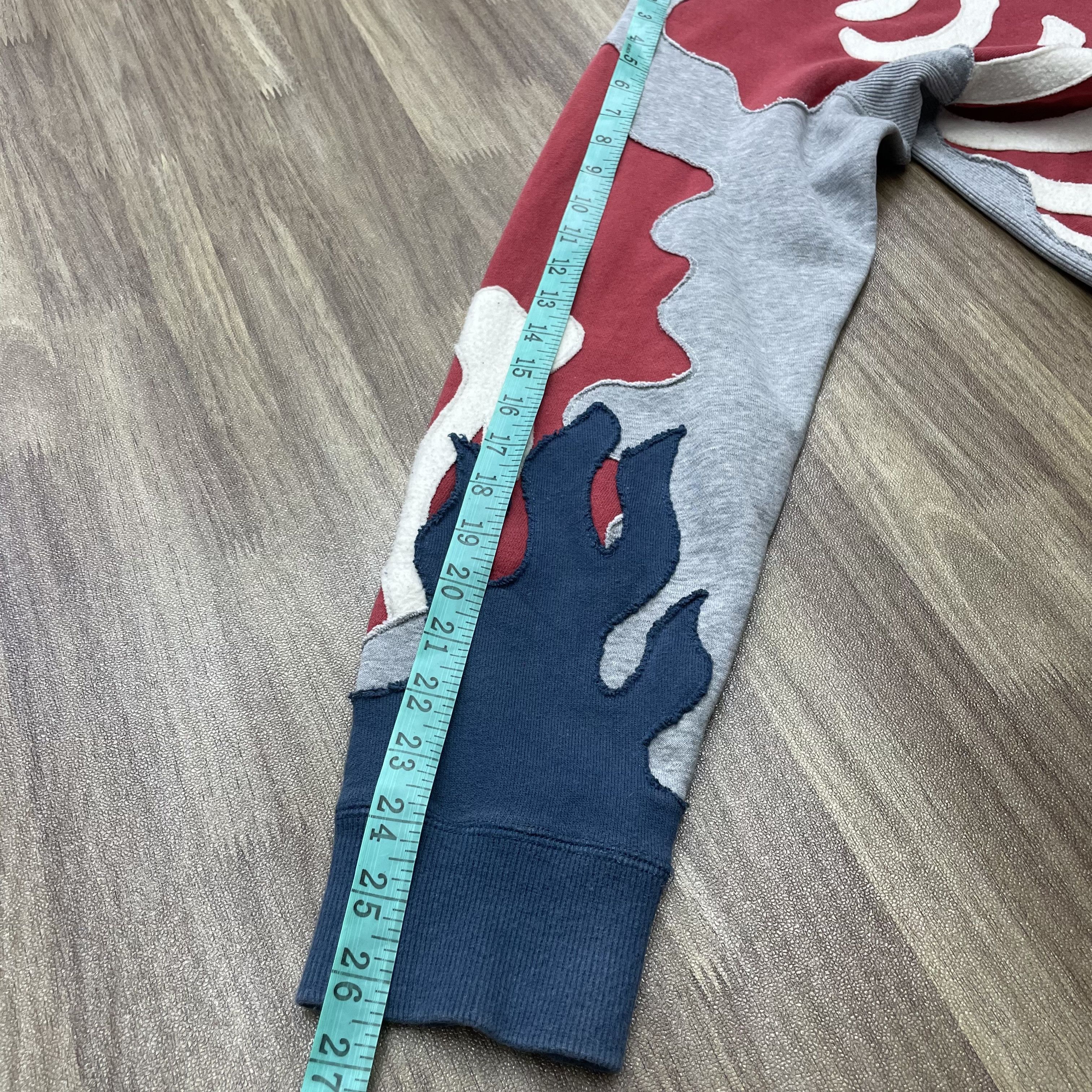 Vintage Custom Reworked Nike Skeleton Flame Patchwork Hoodie 1of1 Size US M / EU 48-50 / 2 - 16 Thumbnail