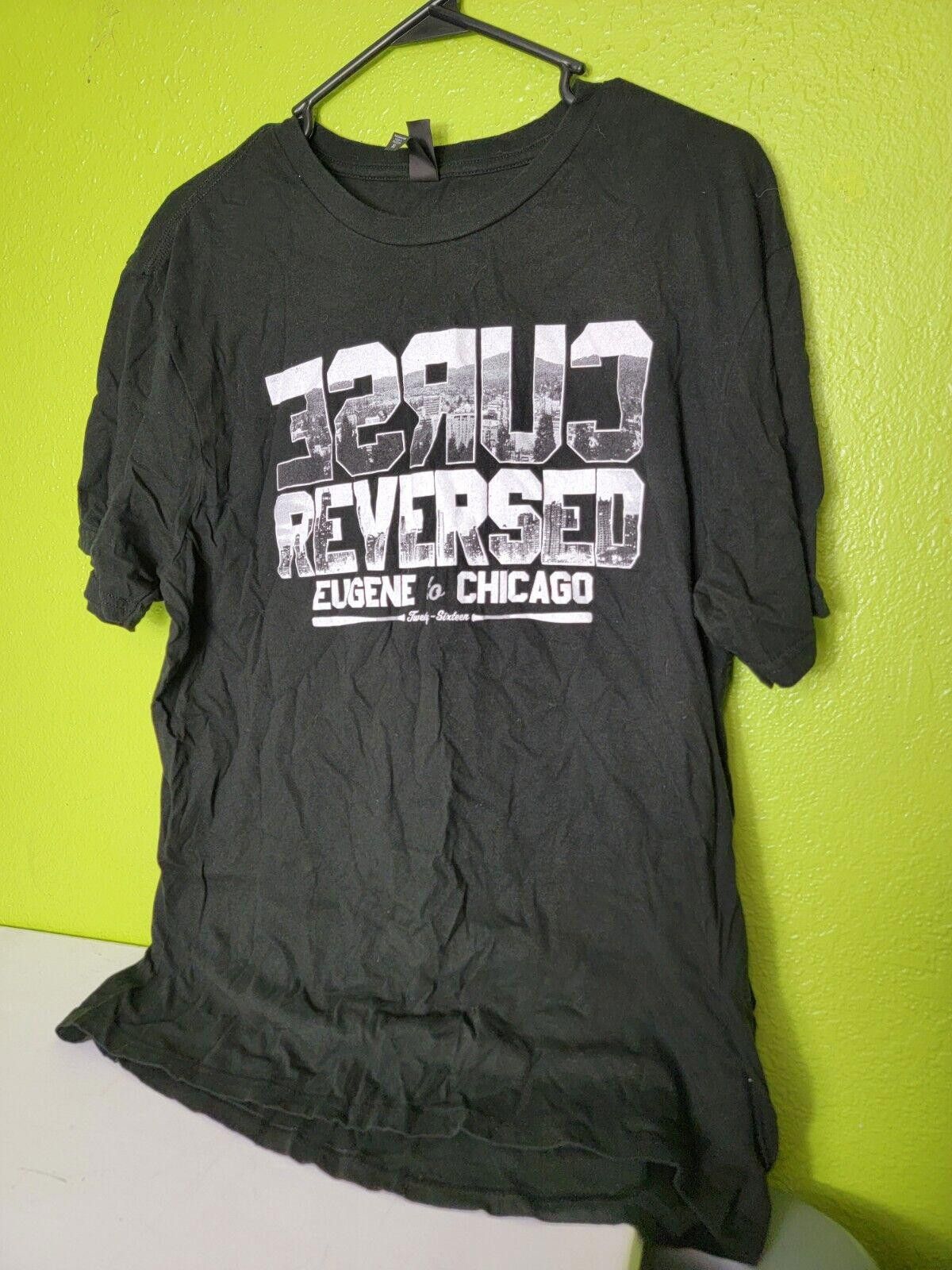 Designer Eugene Emeralds T-Shirt Curse Reversed Chicago Cubs Black Size ONE SIZE - 1 Thumbnail
