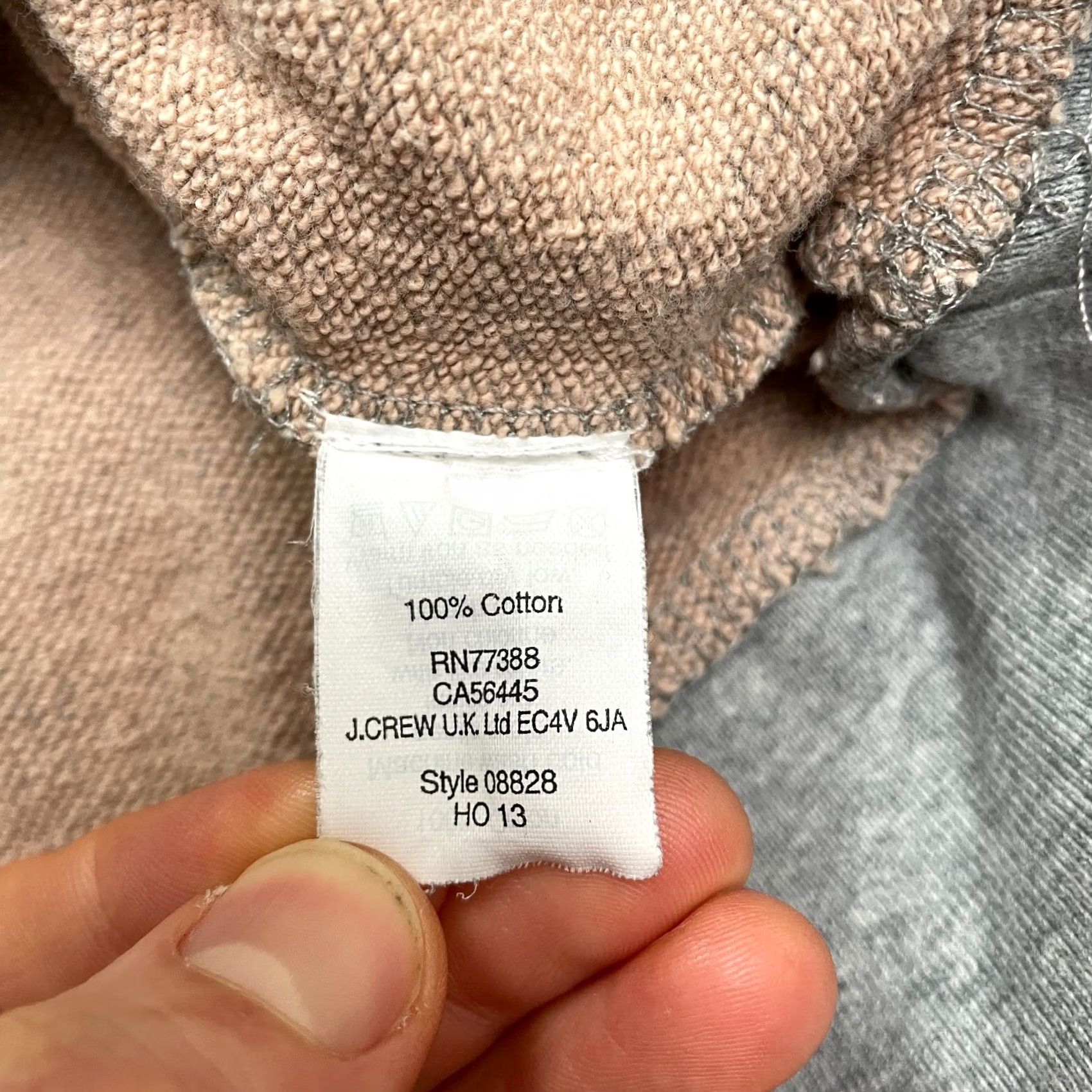 J.Crew J. Crew Paisley Pullover Sweatshirt Womens Small Gray White Cotton Casual Crew Neck Raglan Sleeve All Seasons Size S / US 4 / IT 40 - 5 Thumbnail