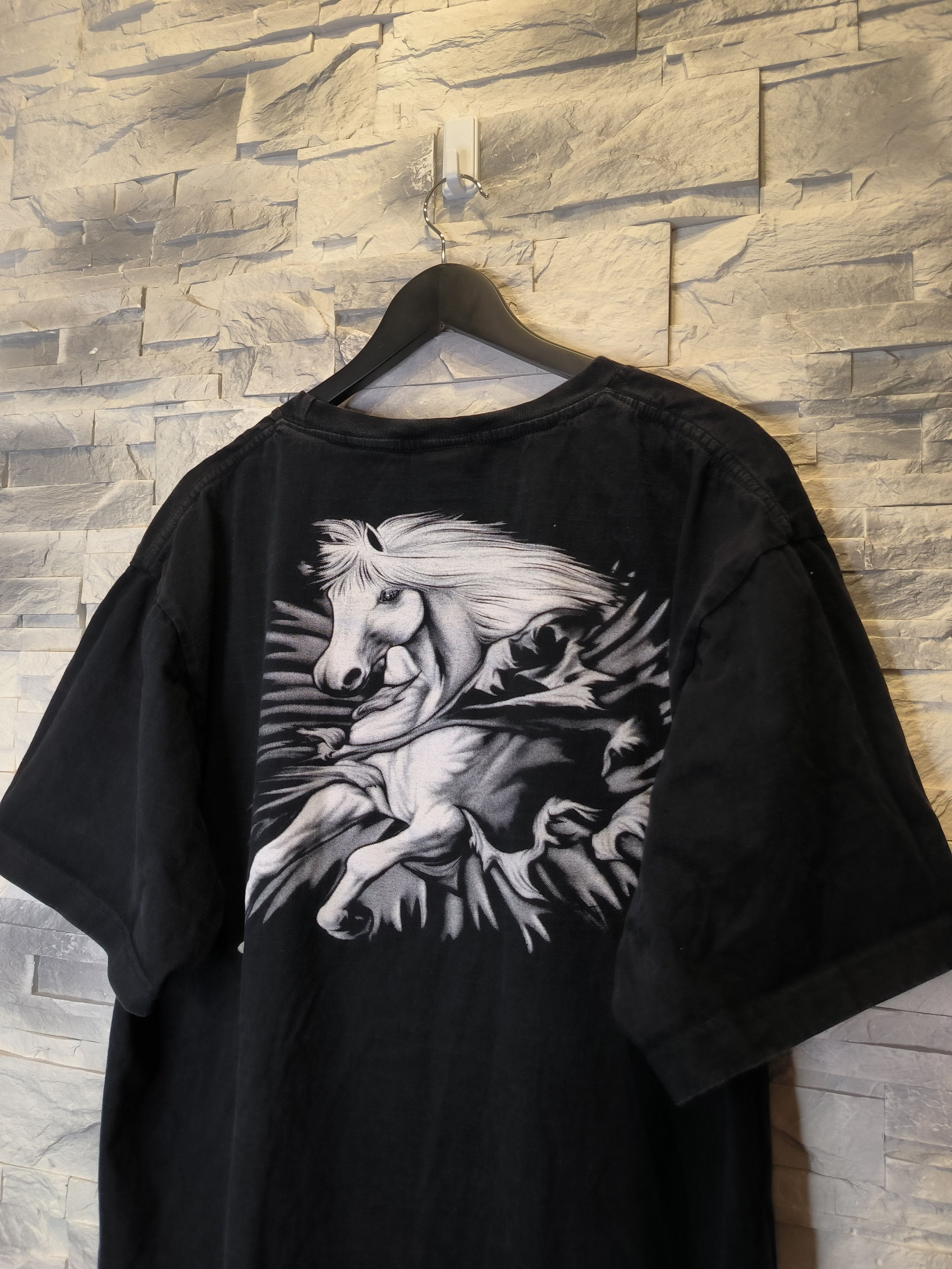 Other Vintage Tab Sons Horse Nature Print Tee Shirt Black Size US XL / EU 56 / 4 - 3 Thumbnail