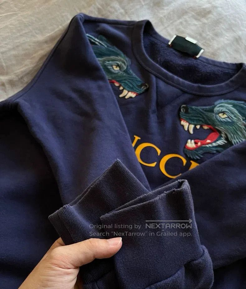 Gucci Gucci Wolf Print Crewneck Sweatshirt. Size US M / EU 48-50 / 2 - 4 Thumbnail
