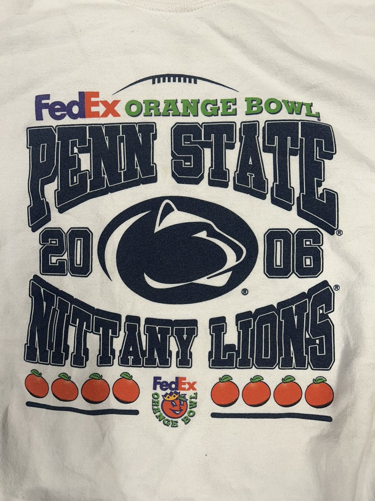 Vintage Crazy Vintage Y2K Penn State University White Crewneck Baggy Size US XL / EU 56 / 4 - 2 Thumbnail