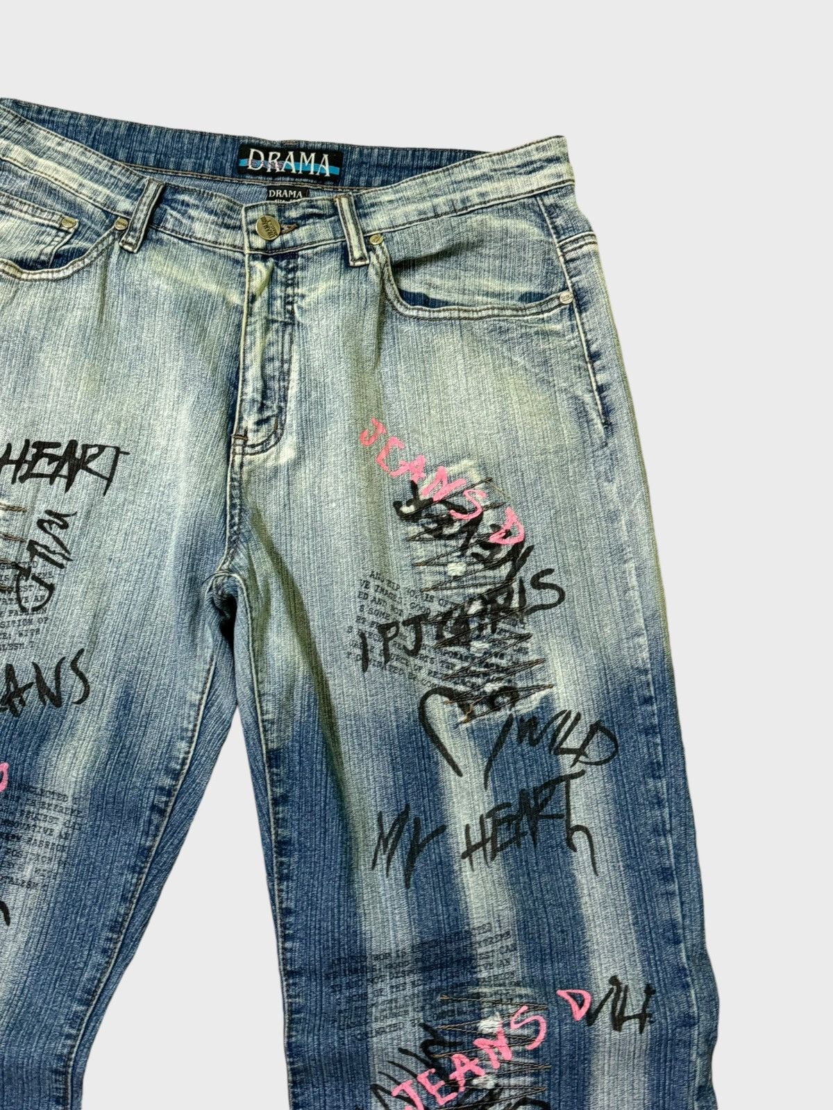 Hysteric Glamour FLARE DRAMA JEANS PRINTED DESIGN BOOT CUT STRETCHABLE JEANS Size US 34 / EU 50 - 5 Thumbnail
