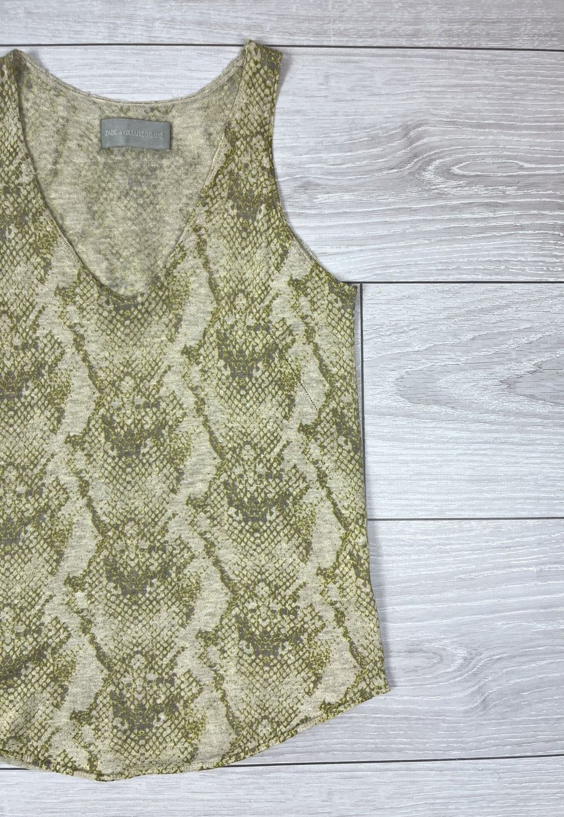 Zadig & Voltaire Zadig Voltaire Deluxe 100% Cashmere Joss Print Tank Top Size S / US 4 / IT 40 - 3 Thumbnail
