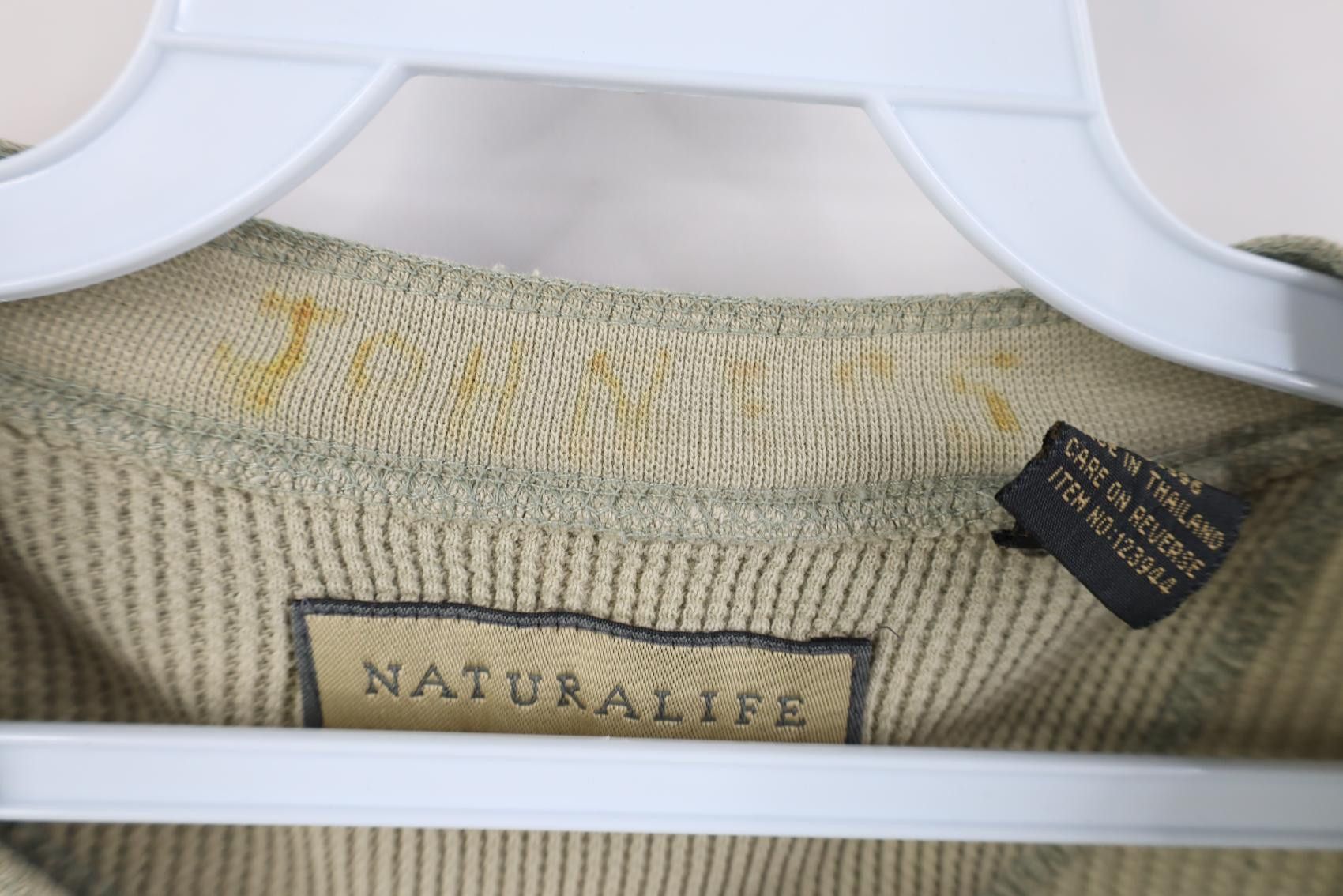 Vintage Vintage 90s Streetwear Thermal Waffle Knit Henley T-Shirt Size US L / EU 52-54 / 3 - 6 Thumbnail