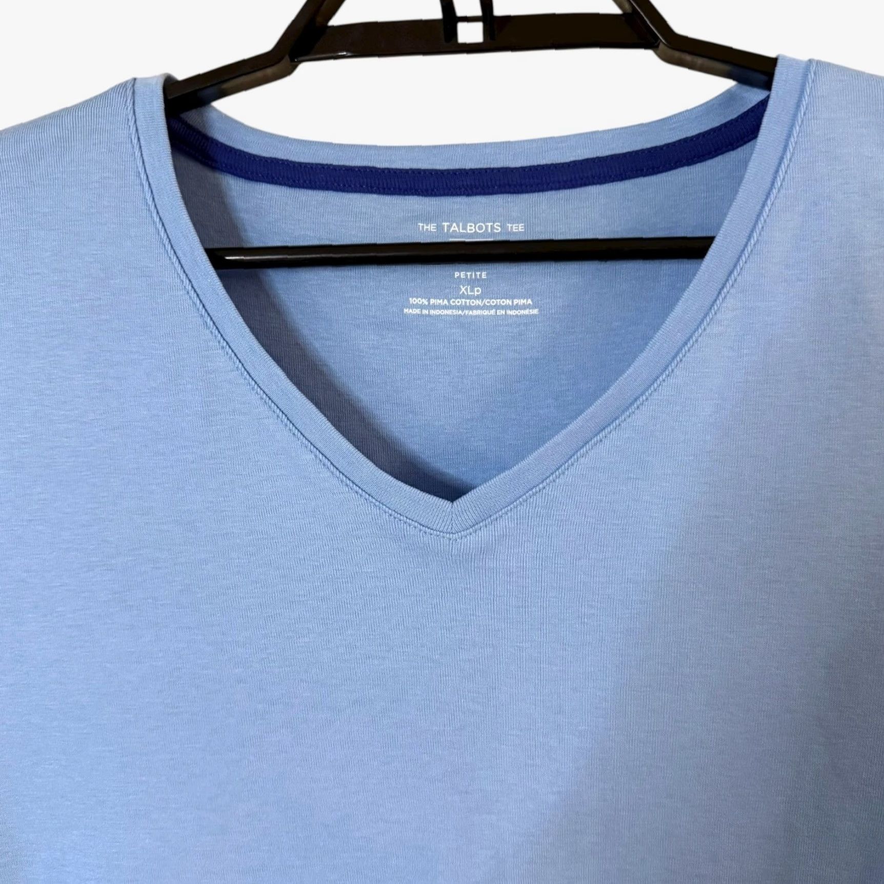 Talbots Talbots T-Shirt Short Sleeve V-Neck Blue 100% Pima Cotton Petite XL New Womens New with Tags Size XL / US 12-14 / IT 48-50 - 5 Thumbnail