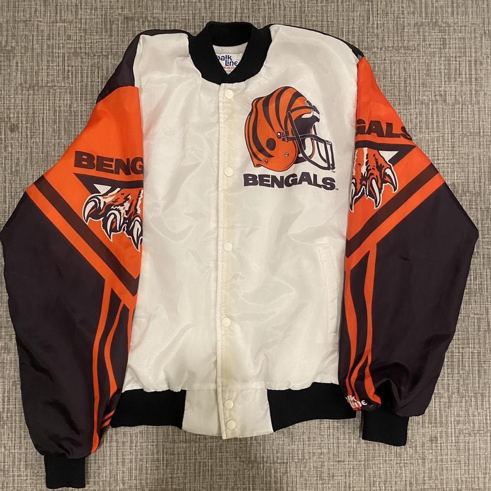 image of Chalk Line Bengals Jacket in Black, Men's (Size Large)