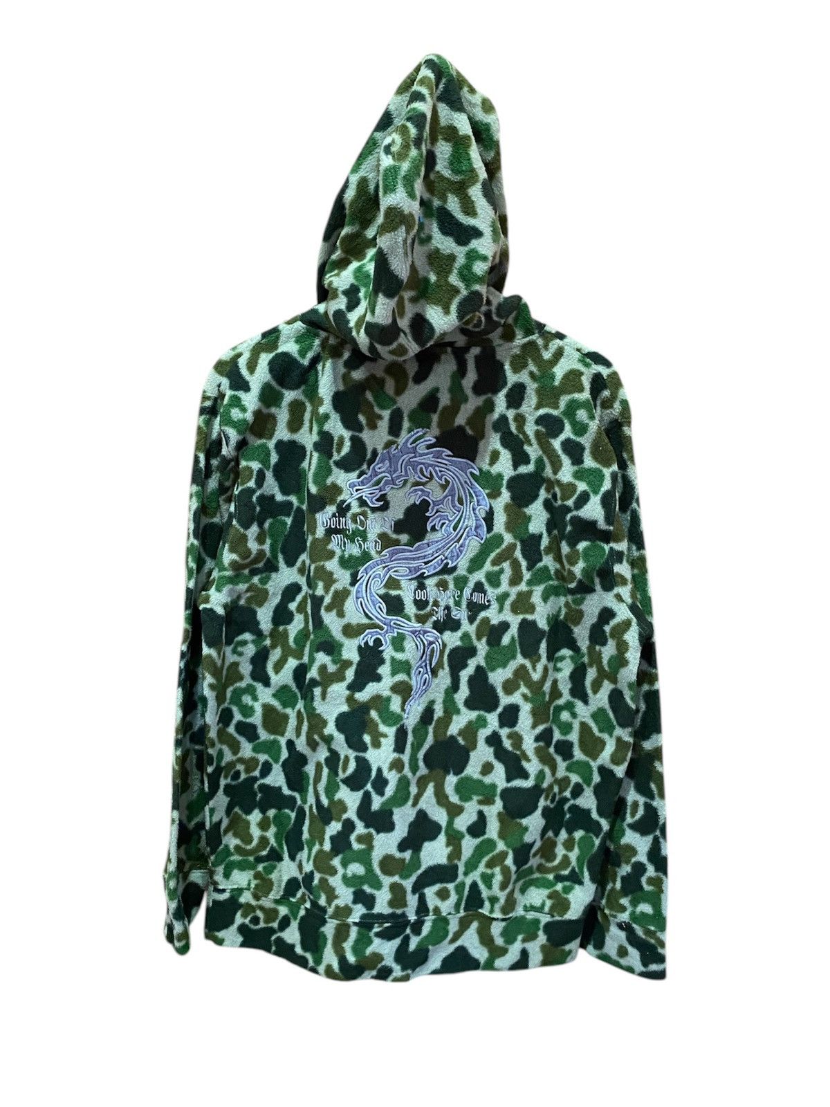 Japanese Brand × Vintage VINTAGE DIG DEEP DRAGON CAMO FLEECE PULLOVER HOODIE Size US L / EU 52-54 / 3 - 1 Thumbnail