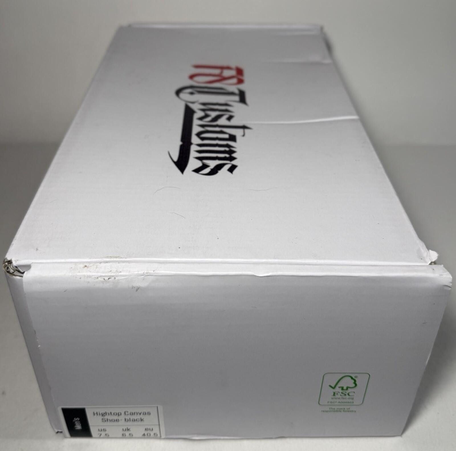 Other F8 Customs Skull Hightop Canvas Shoes Black MXDA17811 Size US 7.5 / EU 40-41 - 6 Thumbnail