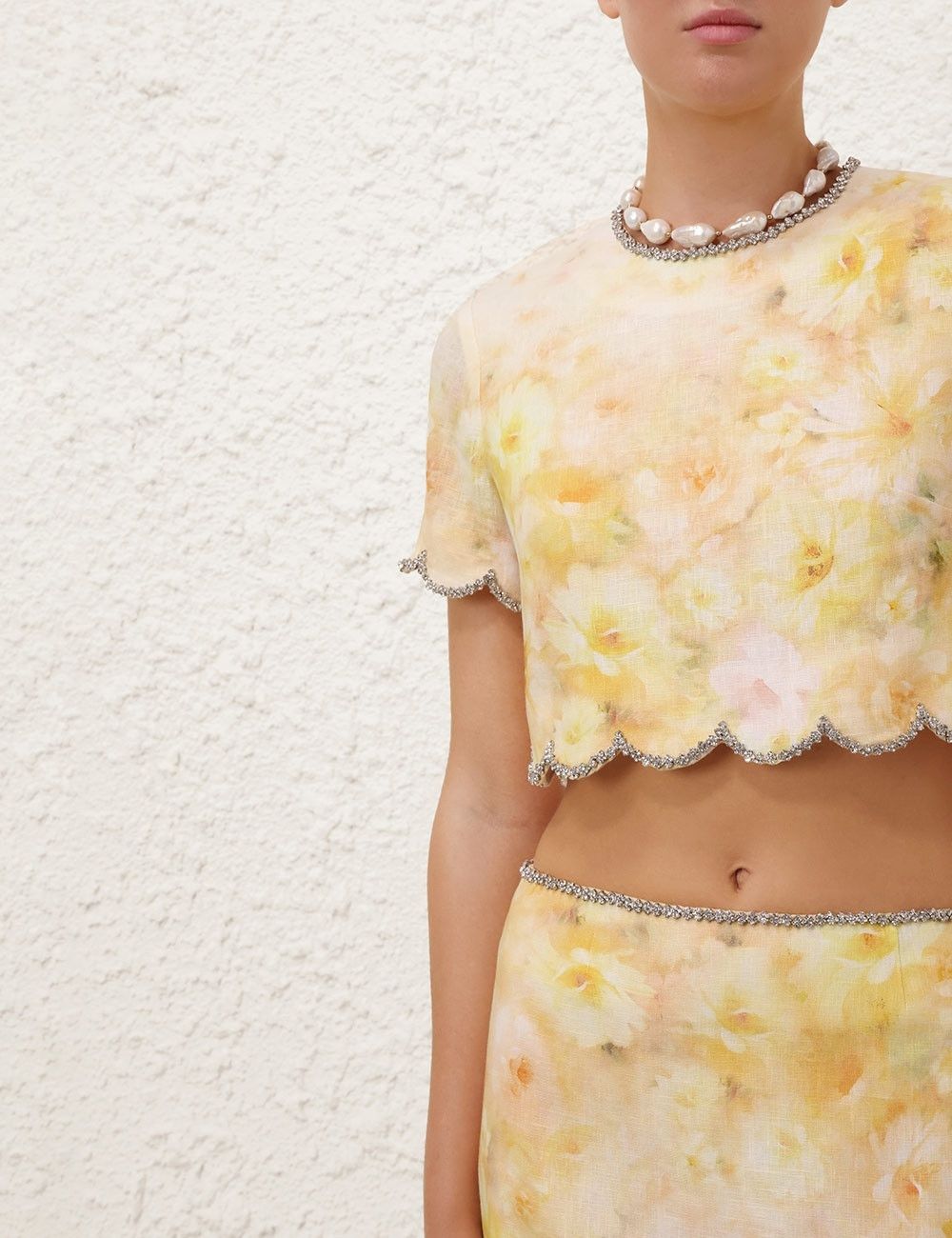 Zimmermann oc11z0925 Crush Scalloped Top in Multicolor Size L / US 10 / IT 46 - 3 Thumbnail