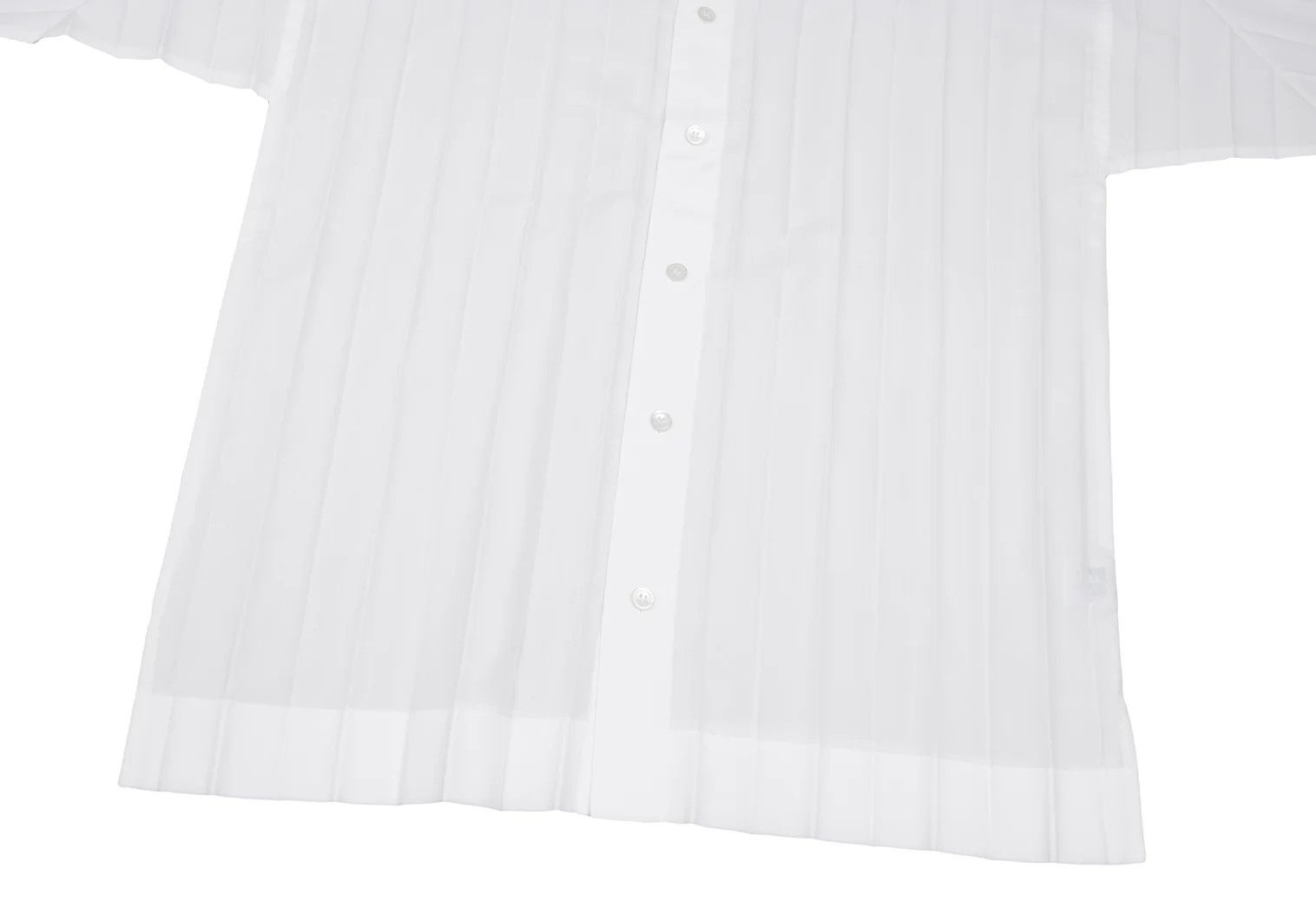 Issey Miyake Pleated Polyester Shirt in White Size US S / EU 44-46 / 1 - 8 Thumbnail