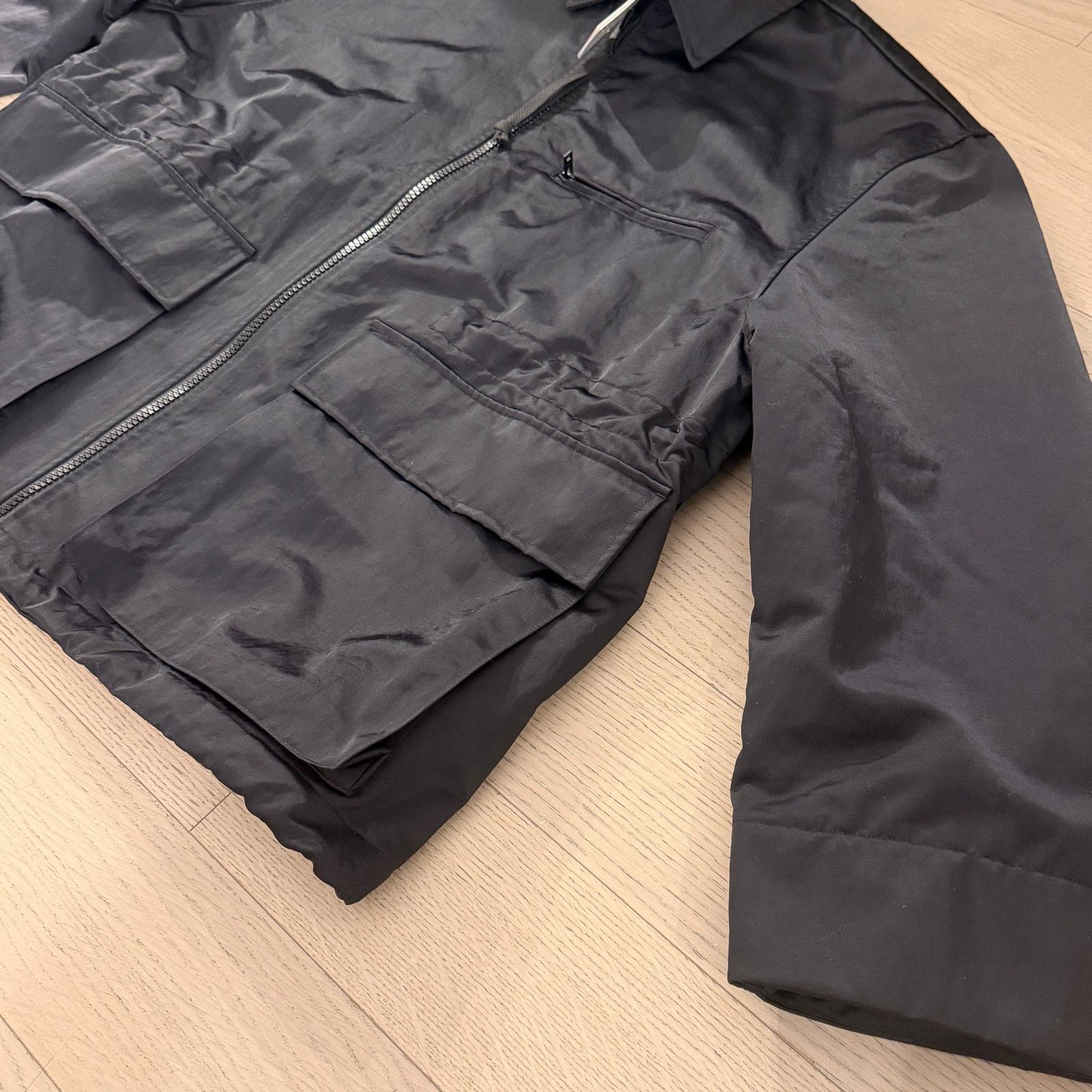Acne Studios black nylon utility jacket size 46 new with tag