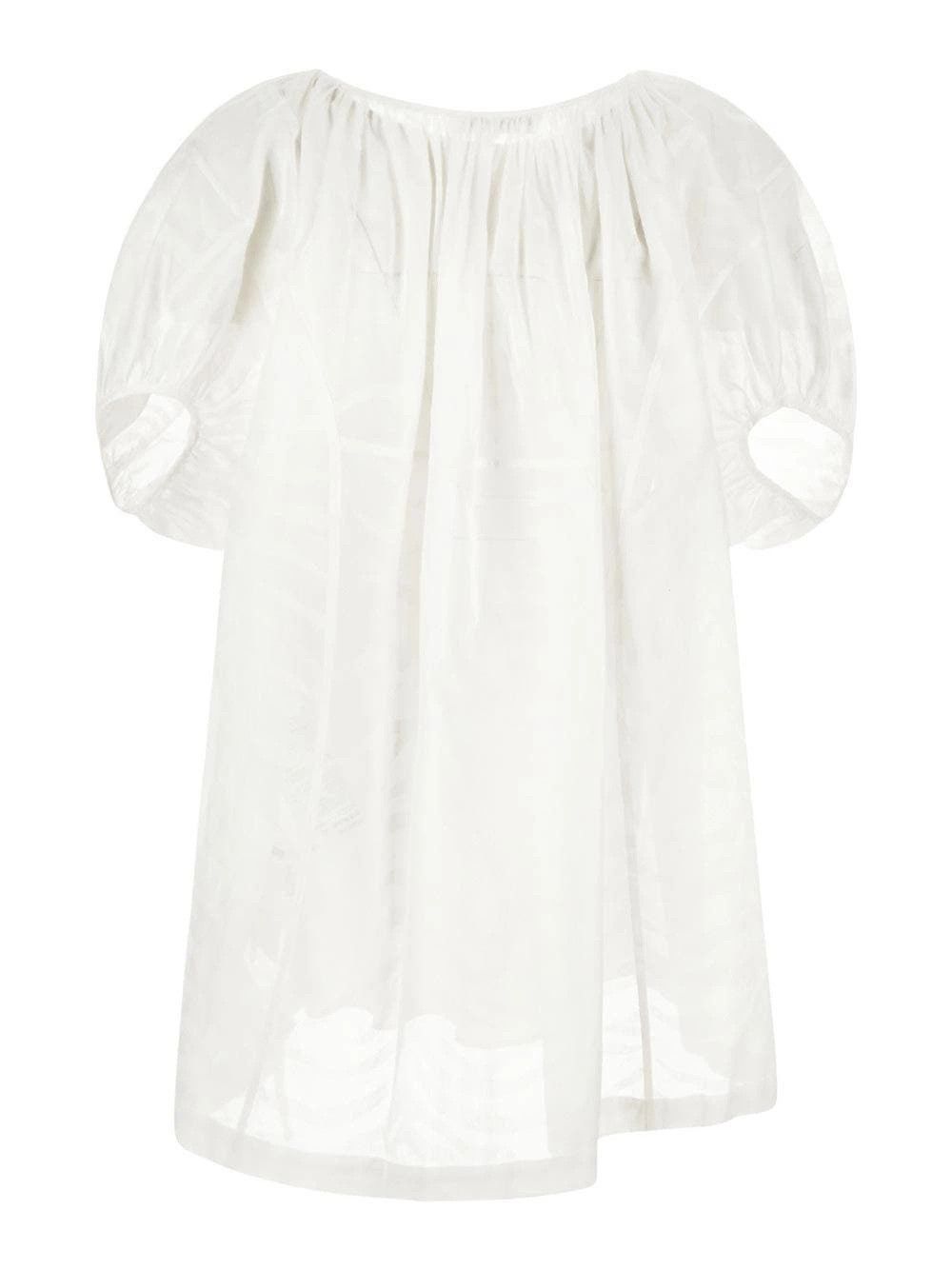 Jil Sander o1y1025 Short Sleeves Blouse in White Size S / US 4 / IT 40 - 2 Thumbnail