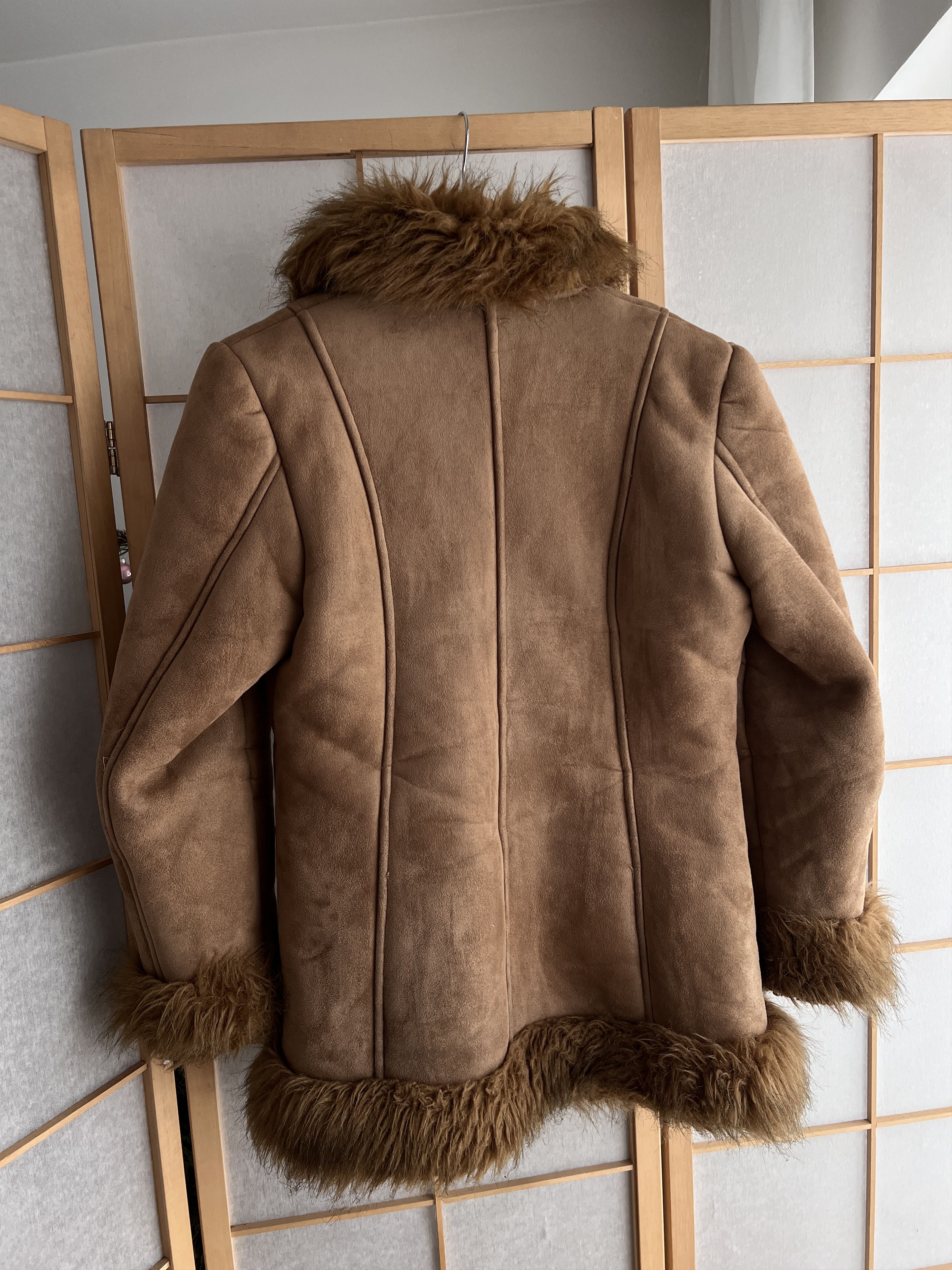 Hysteric Glamour Crazy vintage 00s shearling coat lamb fur jacket micro suede Size S / US 4 / IT 40 - 12 Thumbnail