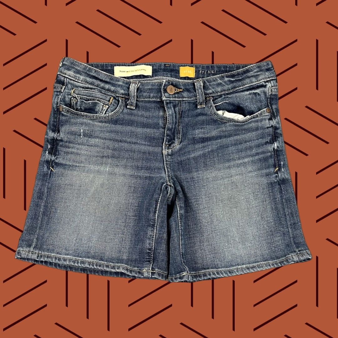 Vintage Pilcro & The Letterpress Shorts Womens Size 26 Denim 30x6.5 STET Fit Jean Blue Regular Mid Rise Button Zipper 5-Pocket Size 26" / US 2 / IT 38 - 1 Thumbnail