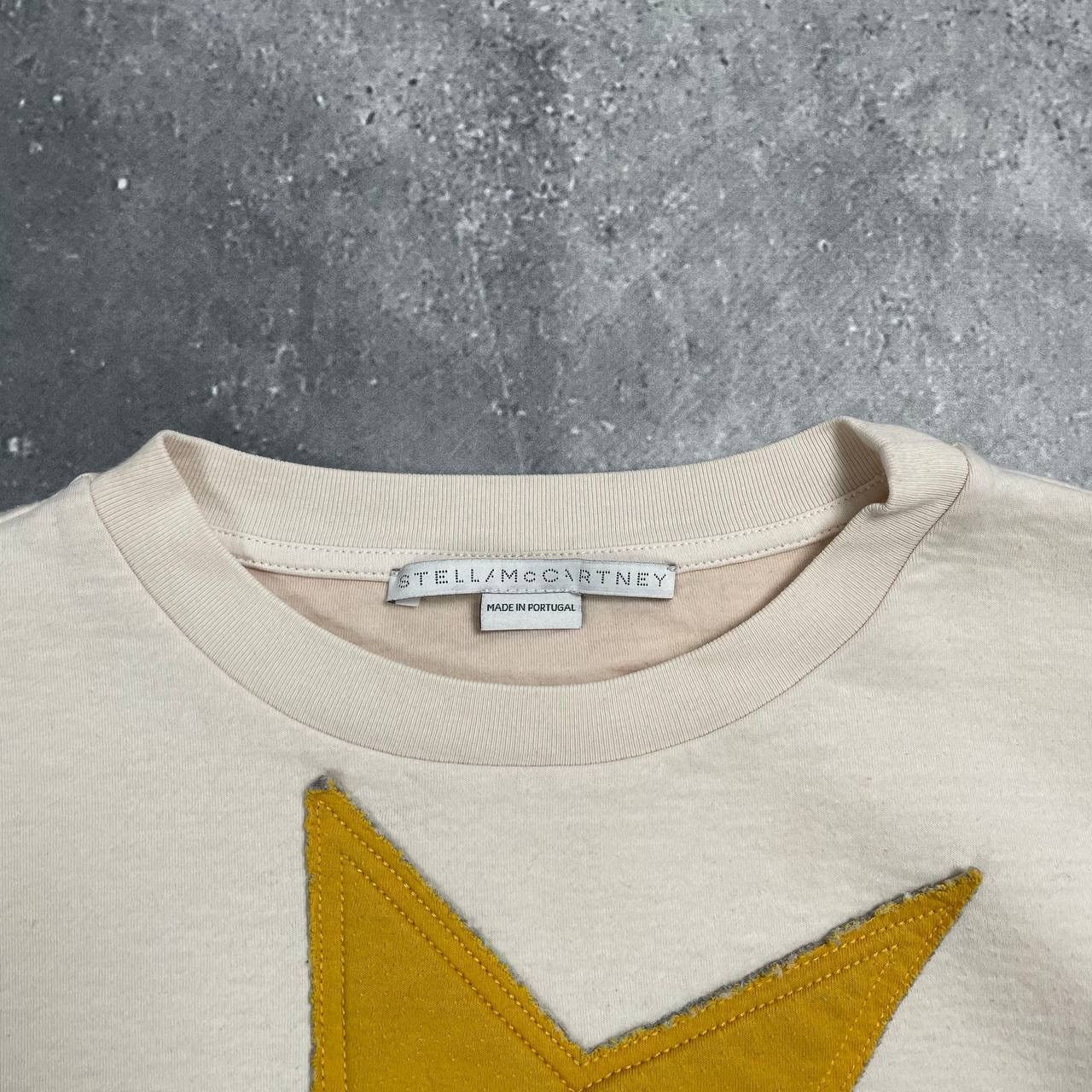 Designer × Stella McCartney Stella McCartney Star Patches Jersey T Shirt Women’s Beige Size XS / US 0-2 / IT 36-38 - 5 Thumbnail