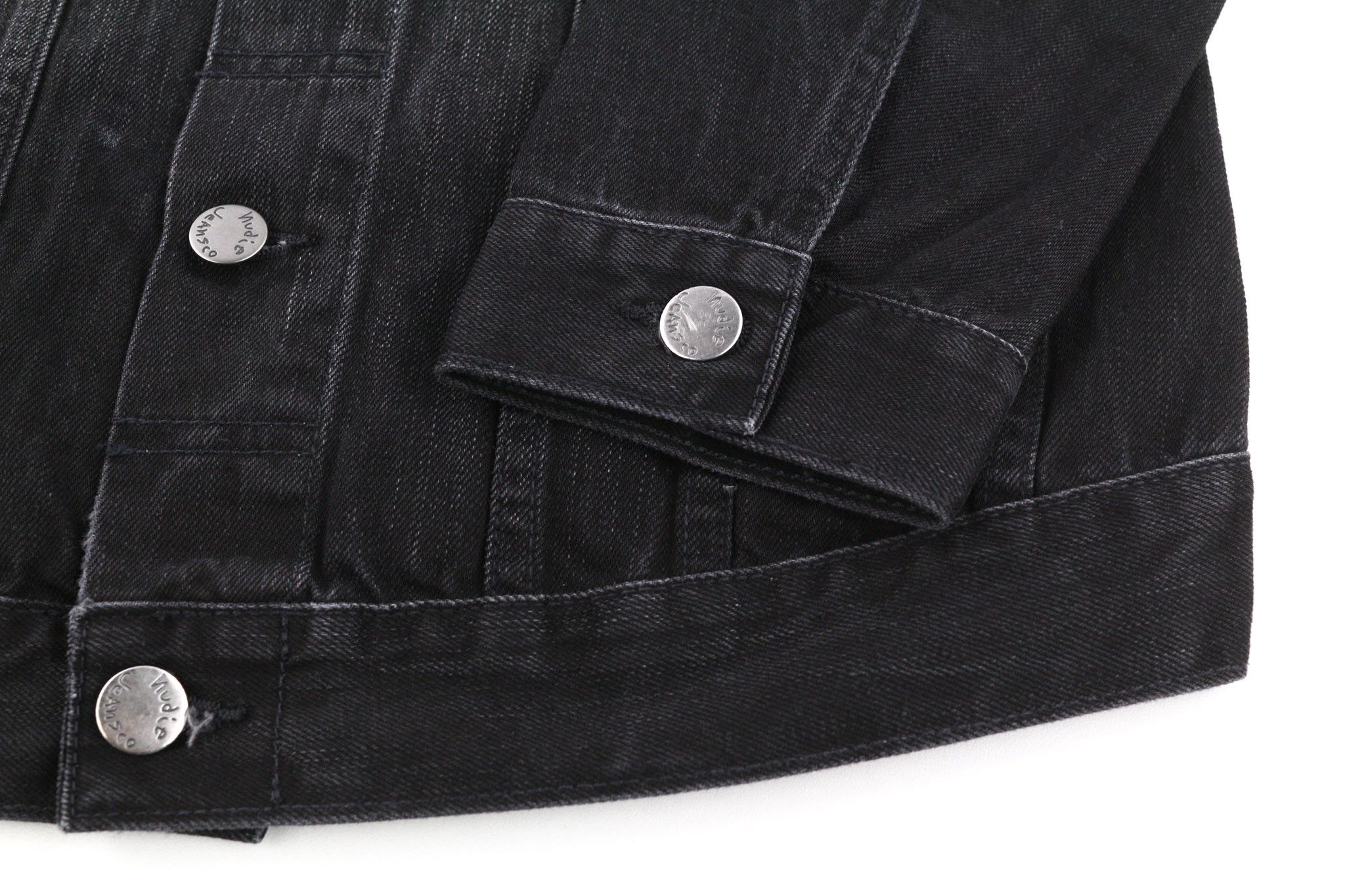 Nudie Jeans BILLY XS Black Lotus Organic Polo Washed Jacket 81965 Size US XS / EU 42 / 0 - 5 Thumbnail
