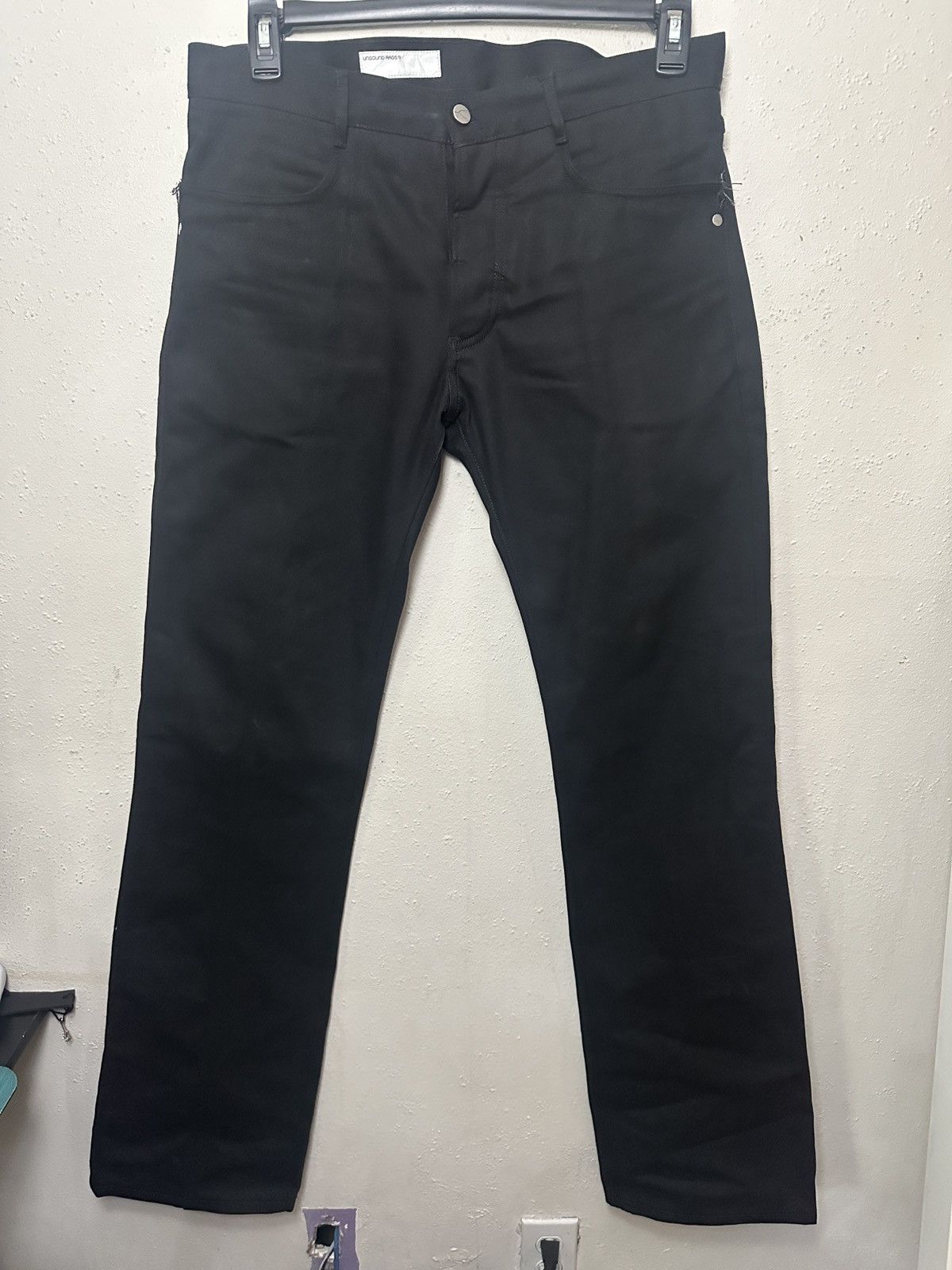 Unsound Rags UNSOUNDRAGS Q CUT JEANS BLACK RAW DENIM Size US 32 / EU 48 - 1 Thumbnail