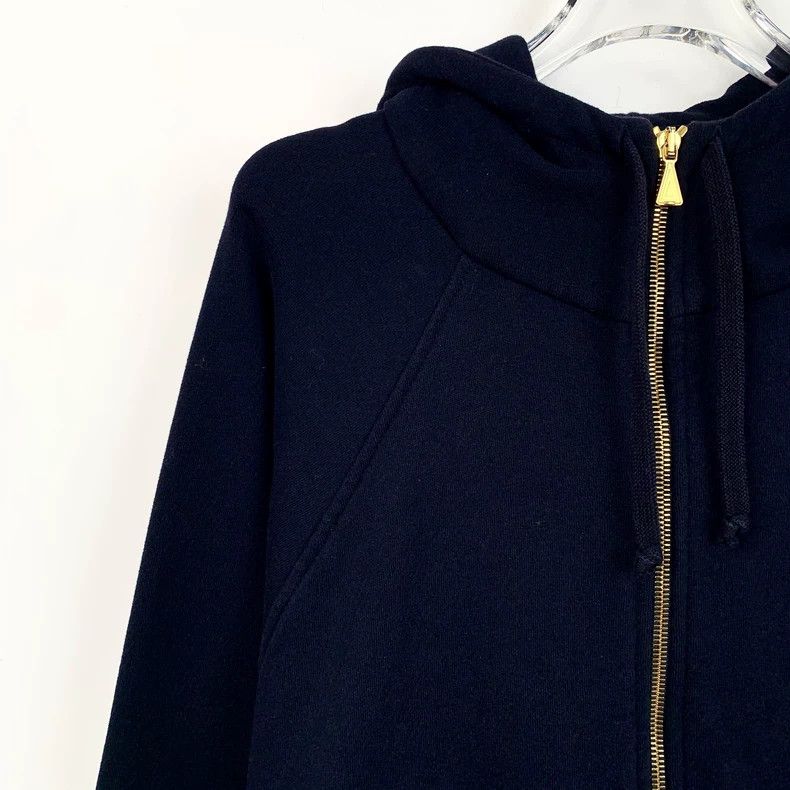 Gucci Gucci Dark blue cotton logo printed striped webbing hooded Size US S / EU 44-46 / 1 - 3 Thumbnail