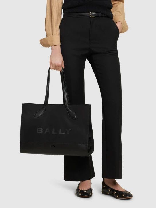 Bally o1s22i1n0225 Size: OS / Nylon & Leather Tote Bag in Black Size ONE SIZE - 2 Thumbnail