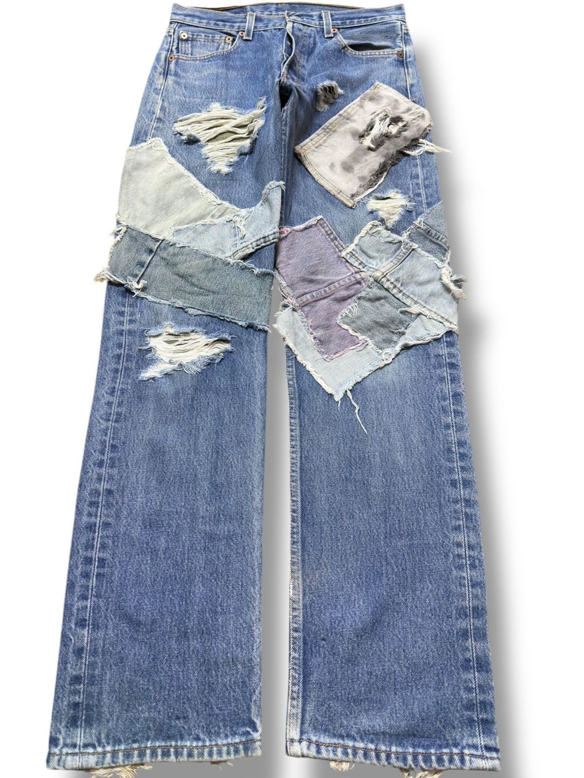 Levi's Vintage Levi’s 501 Sashiko Boro Denim Size US 29 - 1 Thumbnail