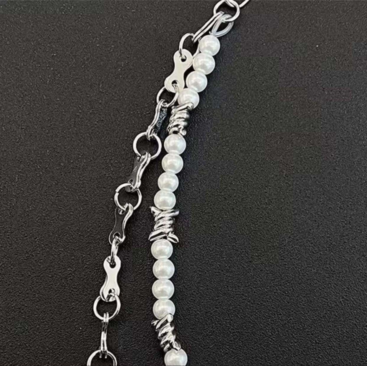 Vintage Metal Punk Rock Layered Chain Keychains Size ONE SIZE - 4 Thumbnail