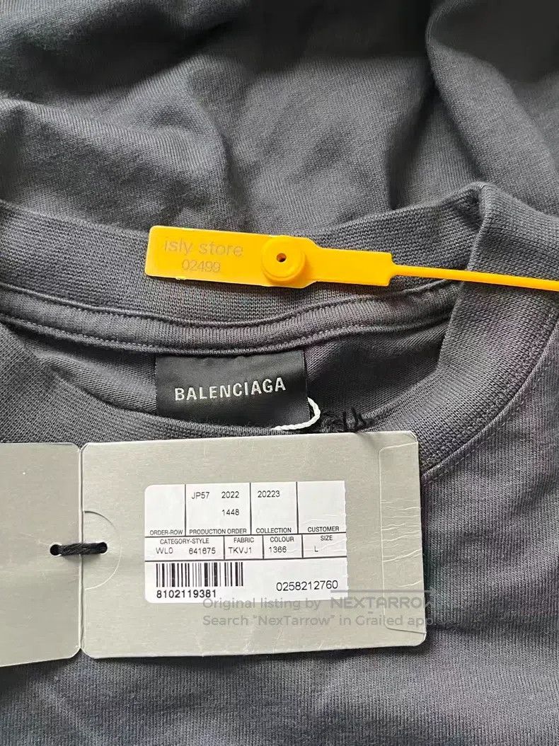 Balenciaga Balenciaga Brand Logo Letter Embroidered Round Neck Short Size US L / EU 52-54 / 3 - 5 Thumbnail