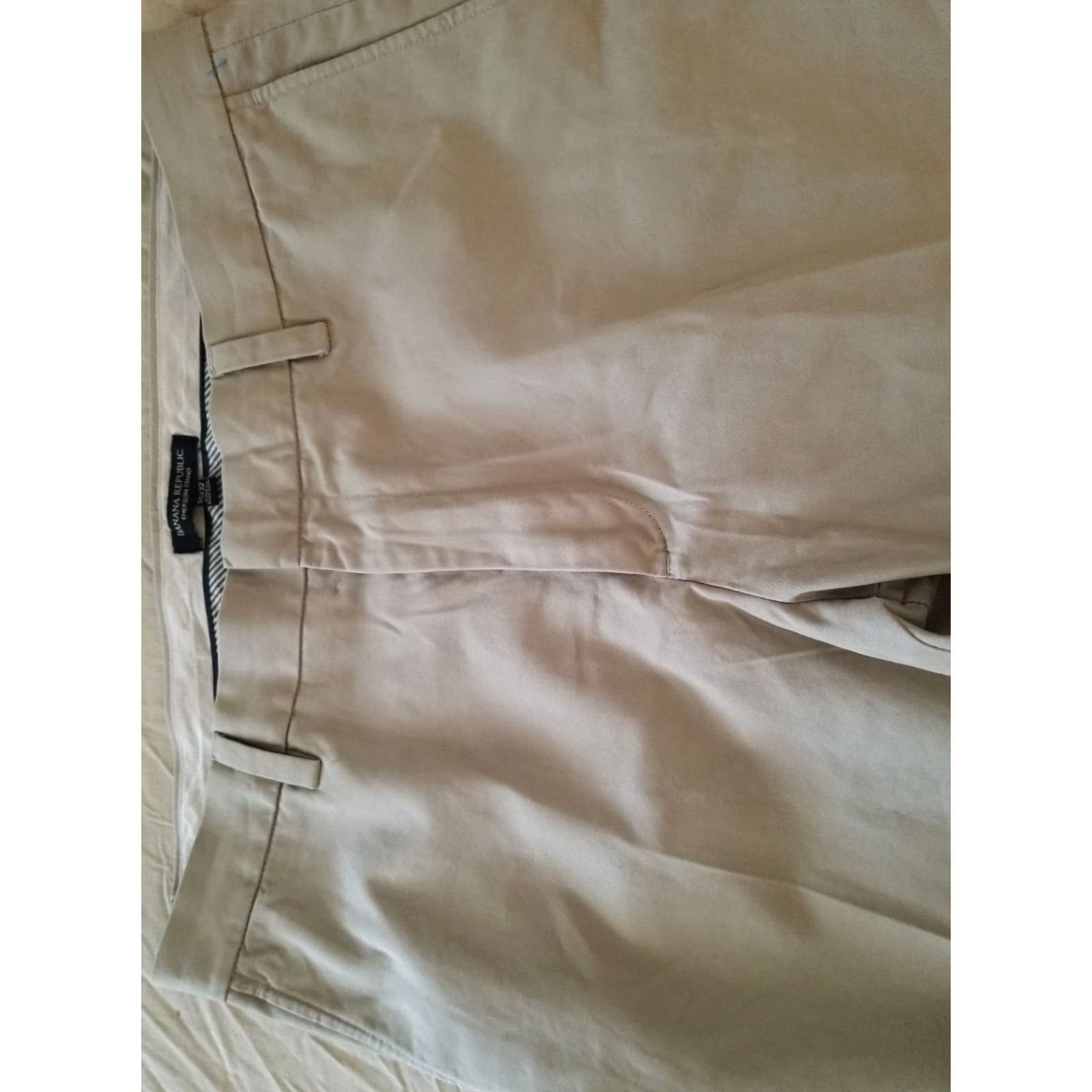 Banana Republic Banana Republic Pants Mens Dress Pants 35x32 Beige Cotton Regular 35 Inseam 32 Chino Trouser Slacks Size US 35 - 4 Thumbnail
