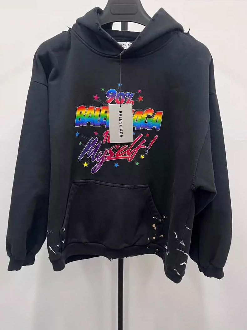 Balenciaga Balenciaga Splash ink logo to make old sweaters Size US XS / EU 42 / 0 - 1 Thumbnail