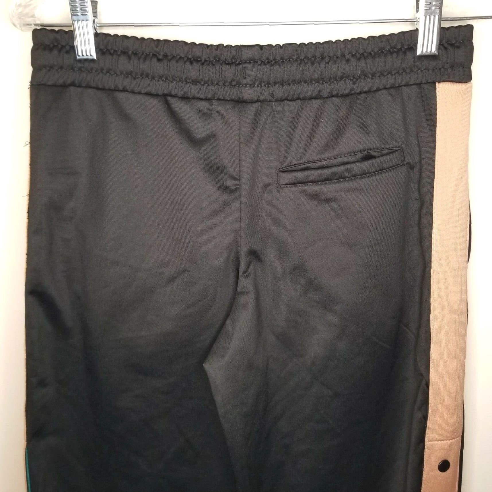 Vans VANS Pants Track, Activewear, Elastic Waist, Half Button Up, Pink/Black, XS, Womens Size 26" / US 2 / IT 38 - 5 Thumbnail