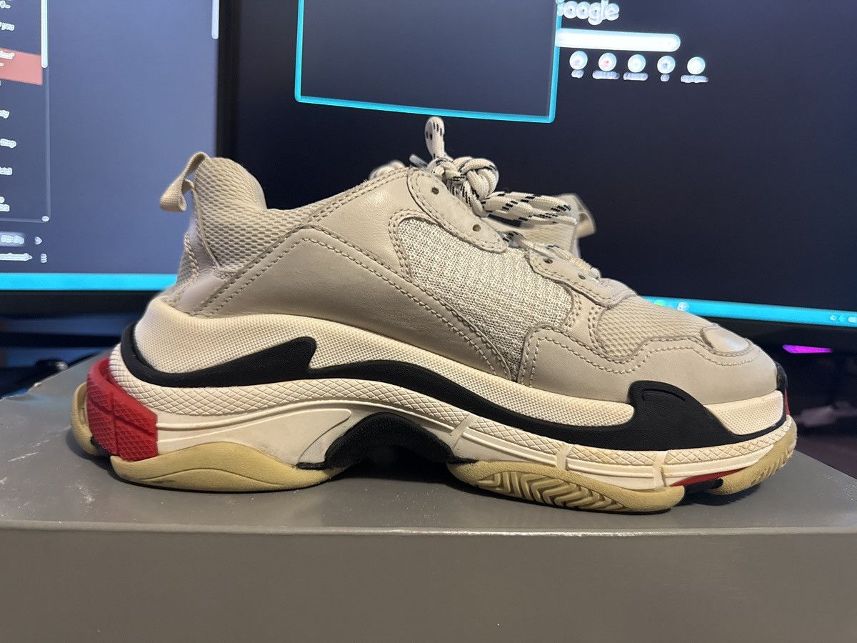 Balenciaga Balenciaga Triple S Gray/White/Red/Black Size US 7 / EU 40 - 4 Thumbnail