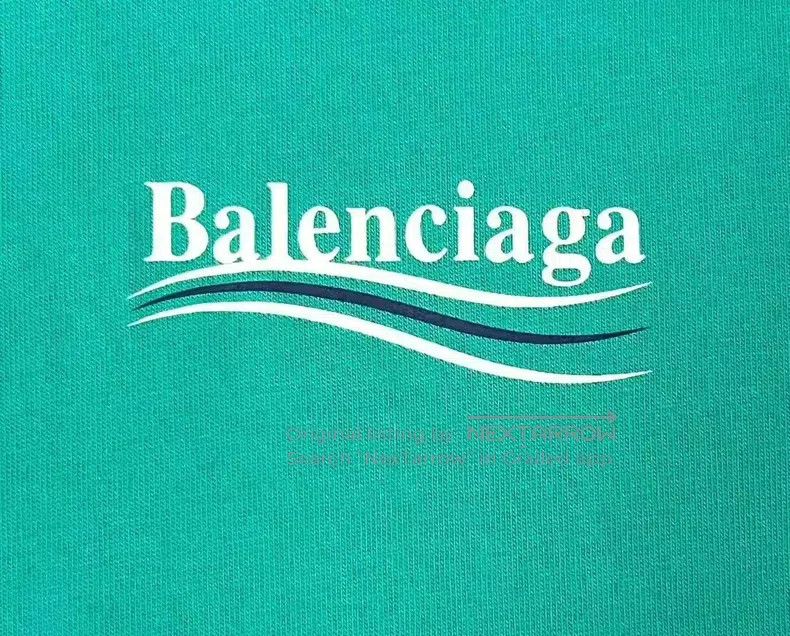 Balenciaga Balenciaga Lake Green Cola Logo Short Sleeve Size US L / EU 52-54 / 3 - 5 Thumbnail