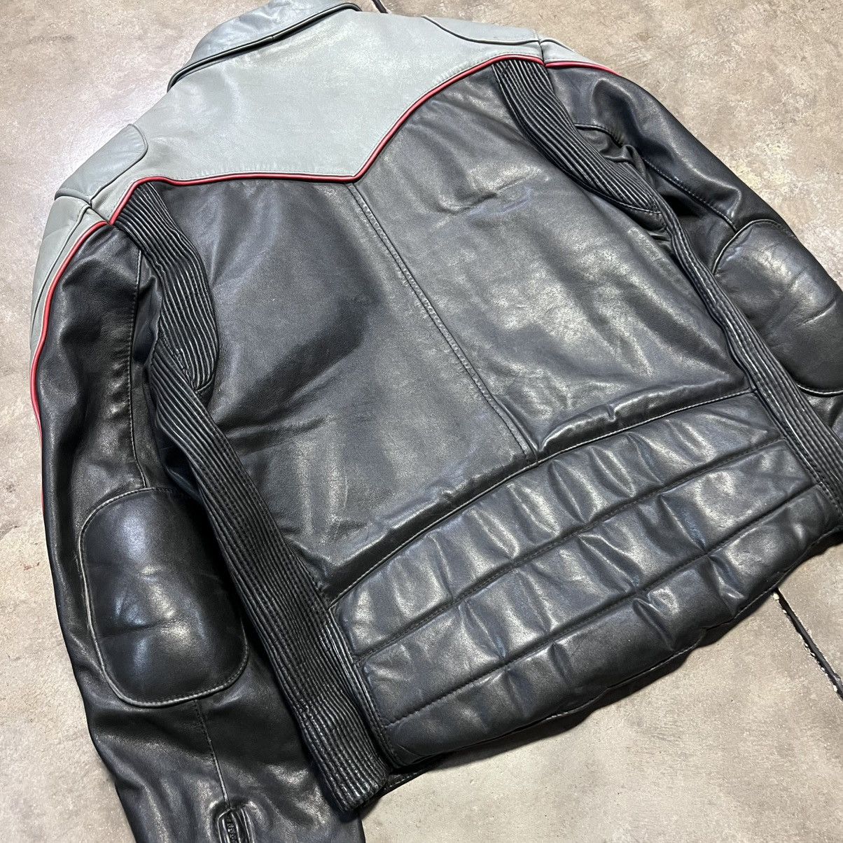 Vintage Vintage Steinmark Leather Jacket Biker Motorcycle Striped Size US M / EU 48-50 / 2 - 10 Thumbnail
